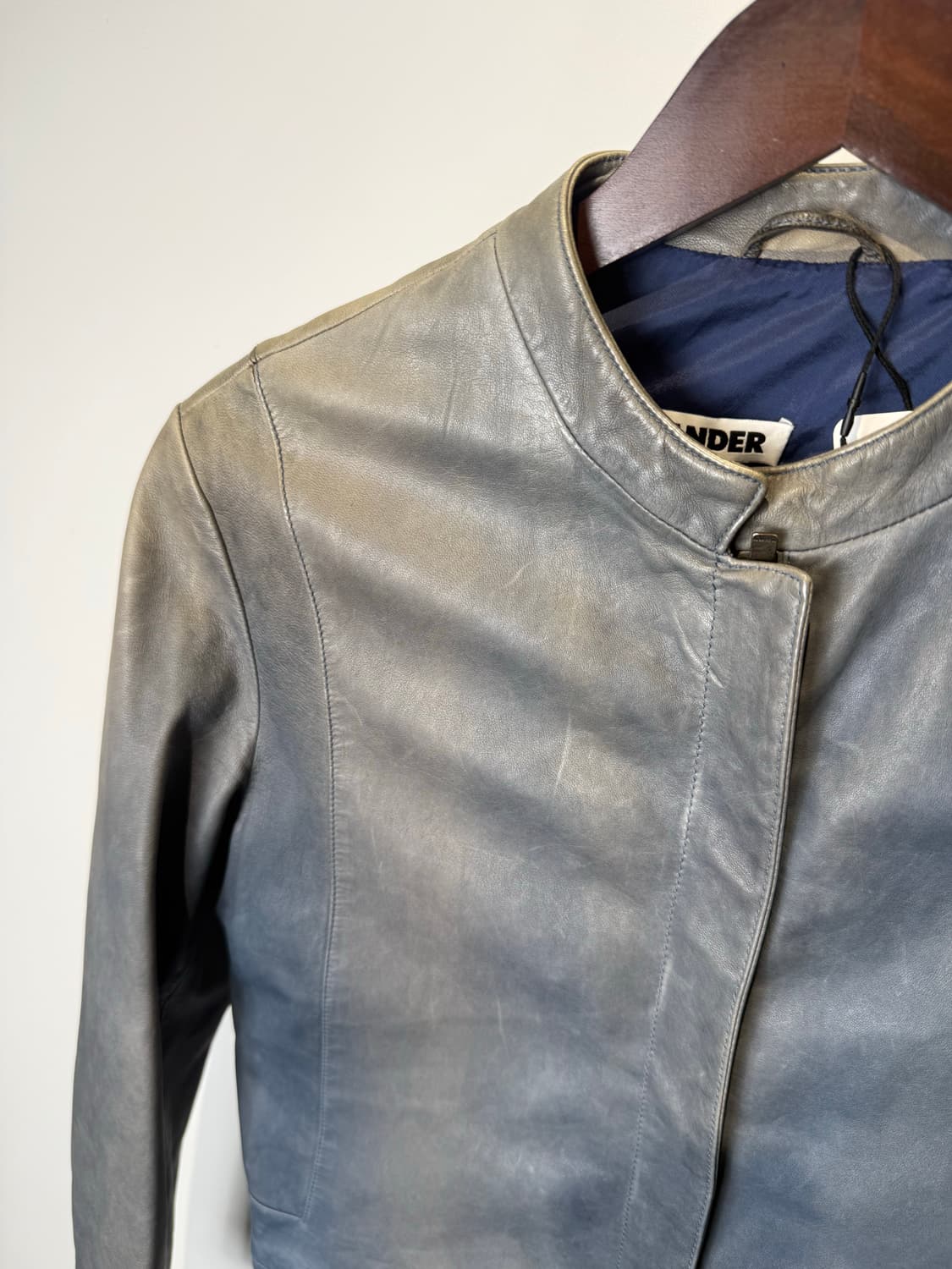빈티지 질샌더 워싱 레더 자켓  상품이미지4