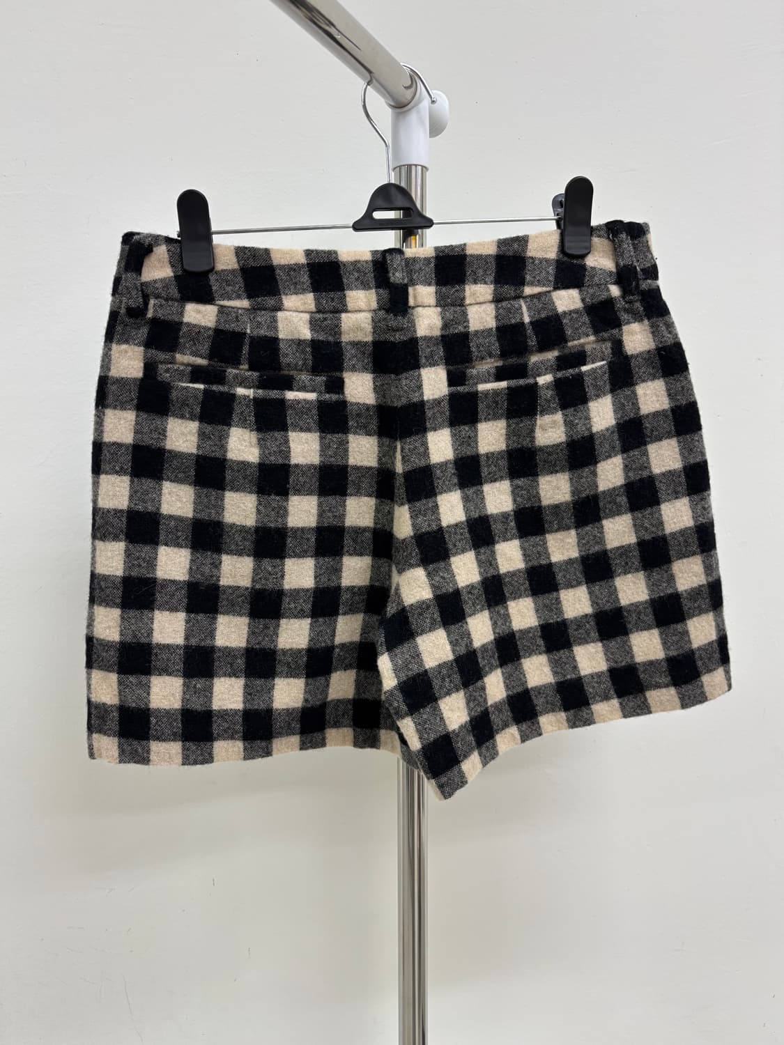 빈티지 베이지 체크 쇼츠 반바지 상품이미지6