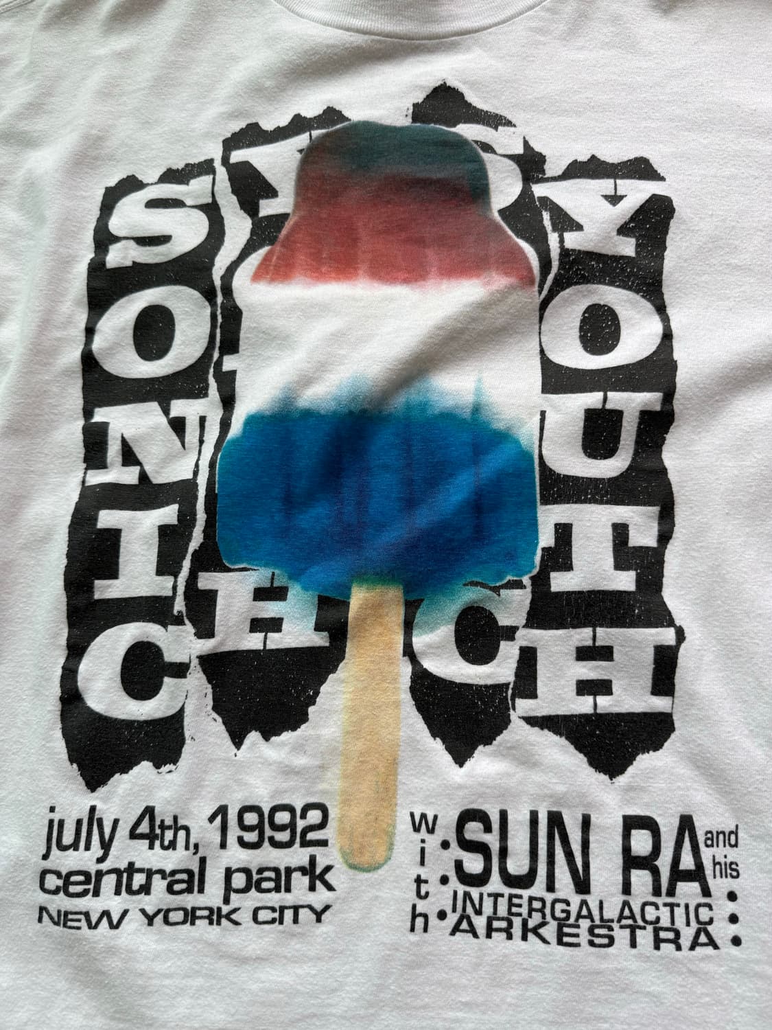 1992 소닉 유스 선 라 뉴욕 공연 bomb pop 팝시클 티셔츠 L 상품이미지4