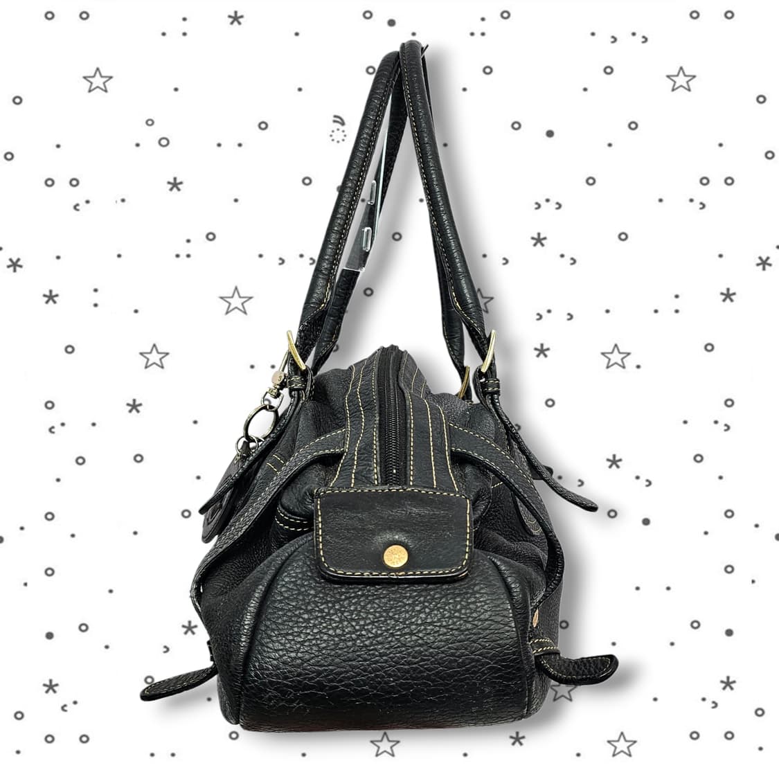 Nicole 니콜밀러 블랙 가죽 토트백 상품이미지4