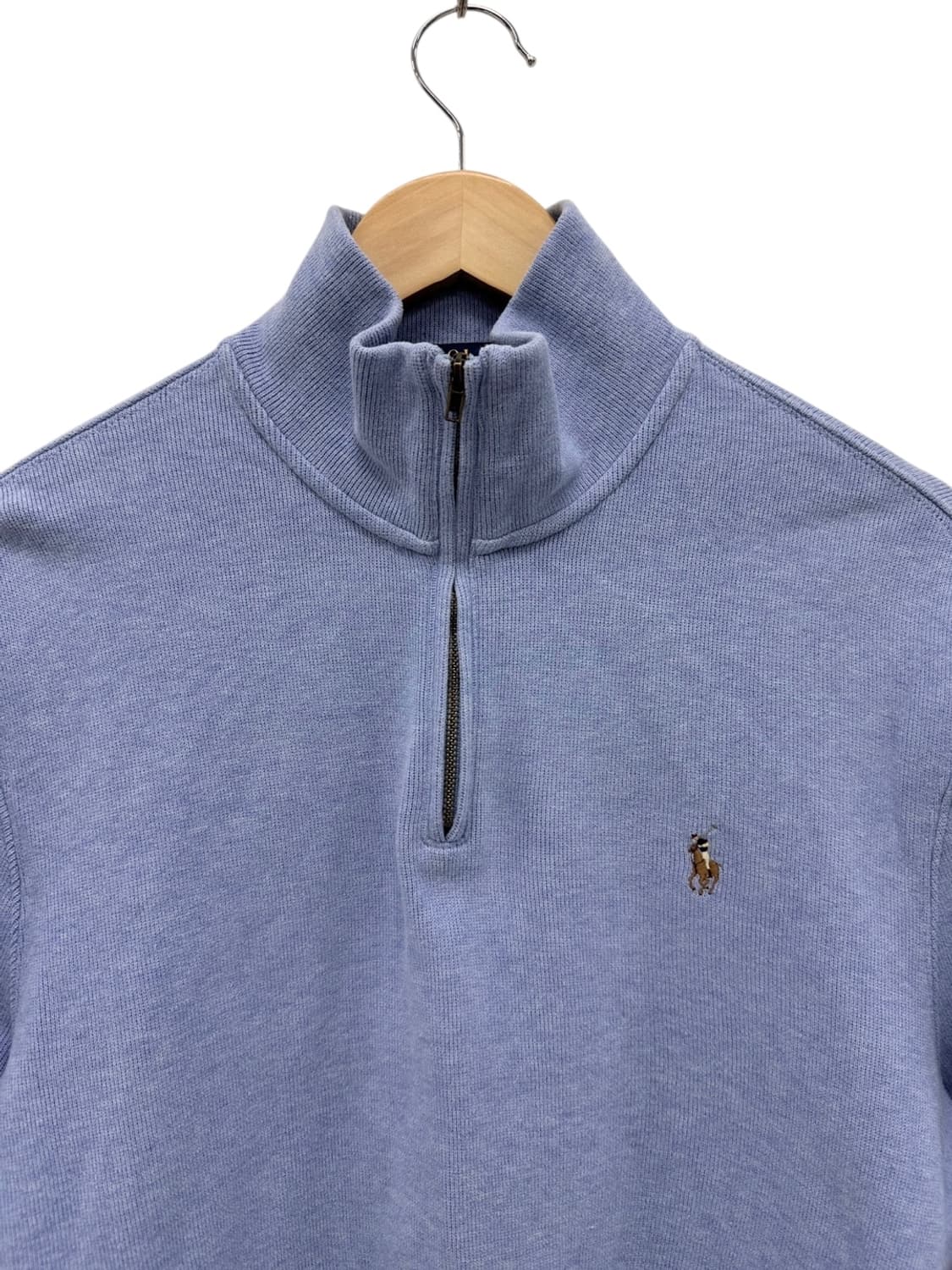 폴로 QR신형 반집업 니트 스카이블루 (M) 상품이미지3