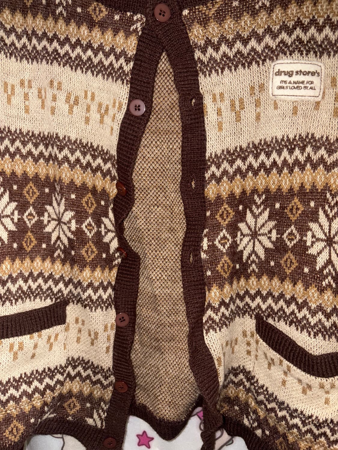 빈티지 노르딕 브라운 가디건  상품이미지3