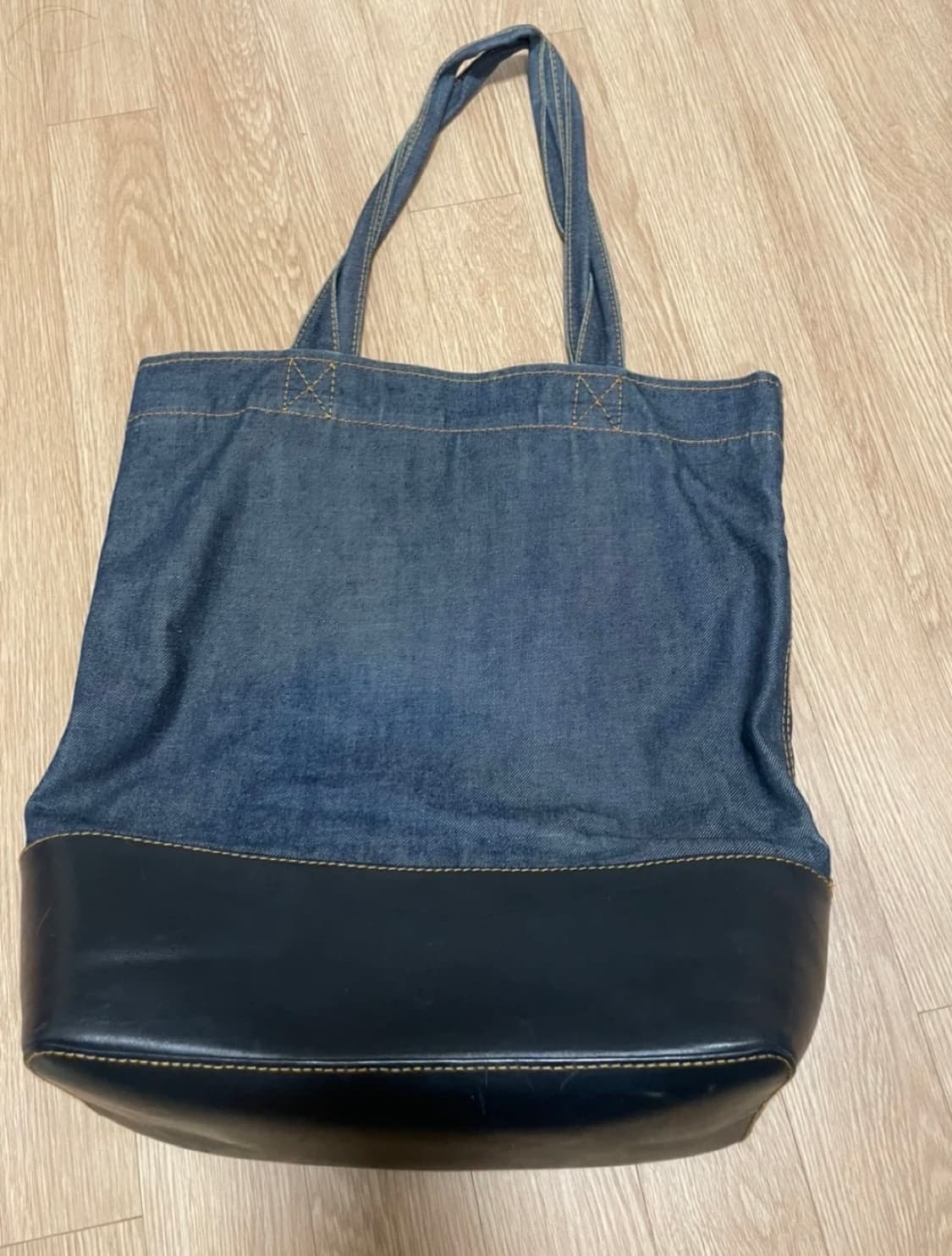 아페세 악셀 데님 가죽 토트백  상품이미지3