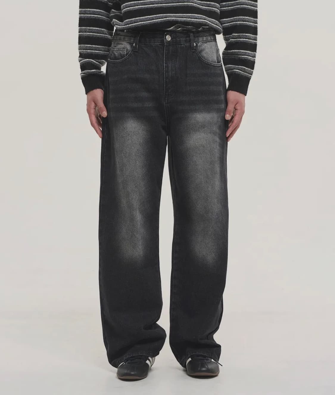 (M) 노이즈 필치 데님 팬츠 - 데저트 블랙 상품이미지1