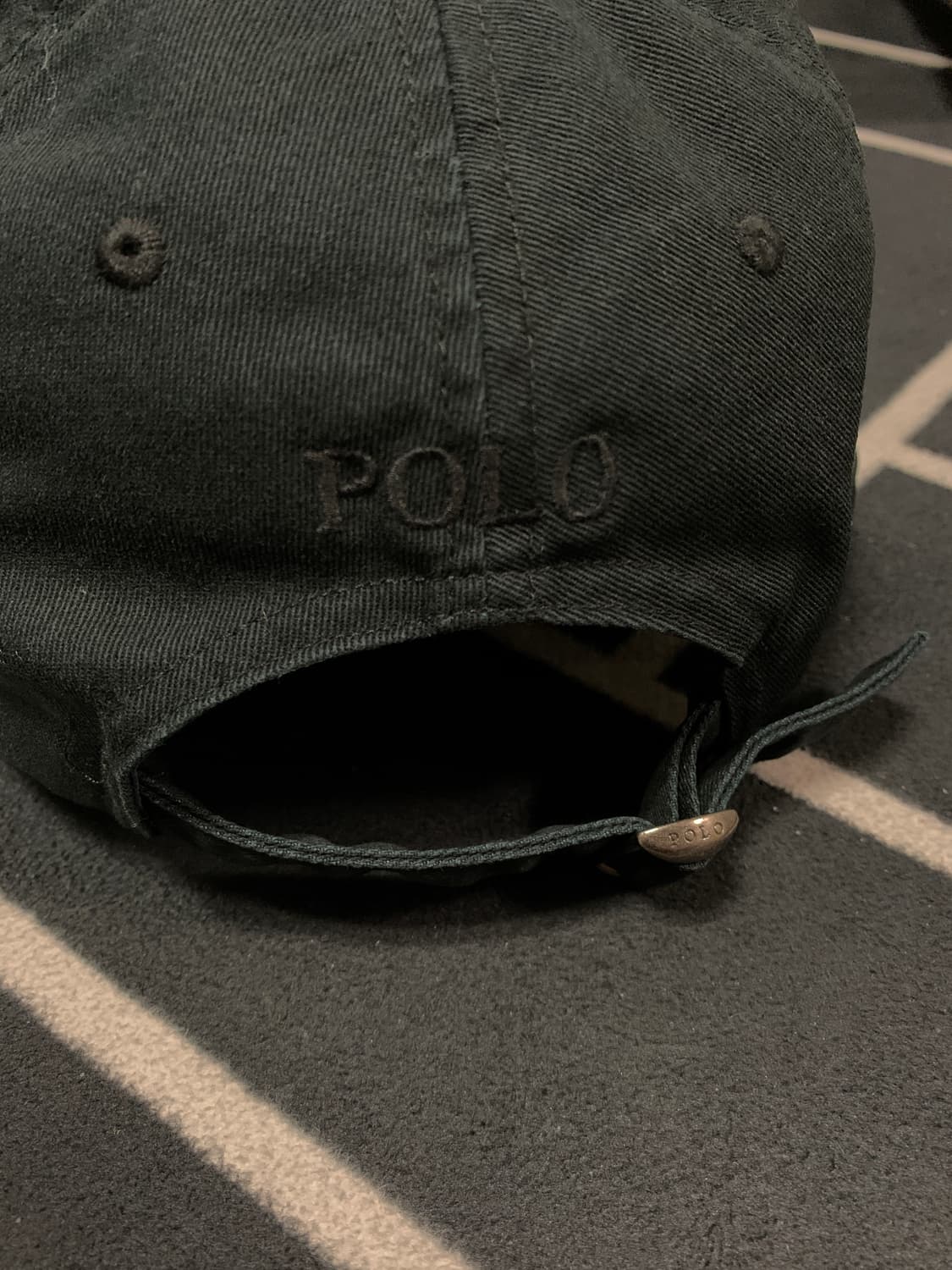 폴로 양각자수 빅포니 트윌볼캡 트리플블랙 상품이미지5