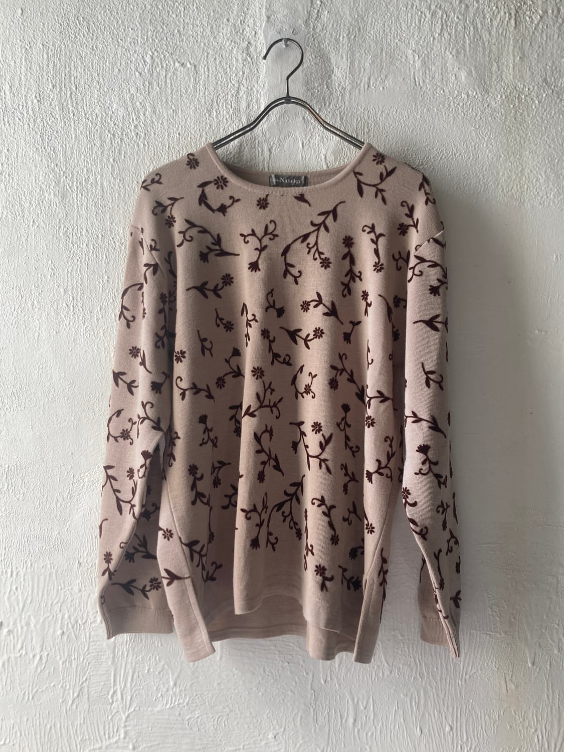 vintage flower wool  knit 상품이미지1