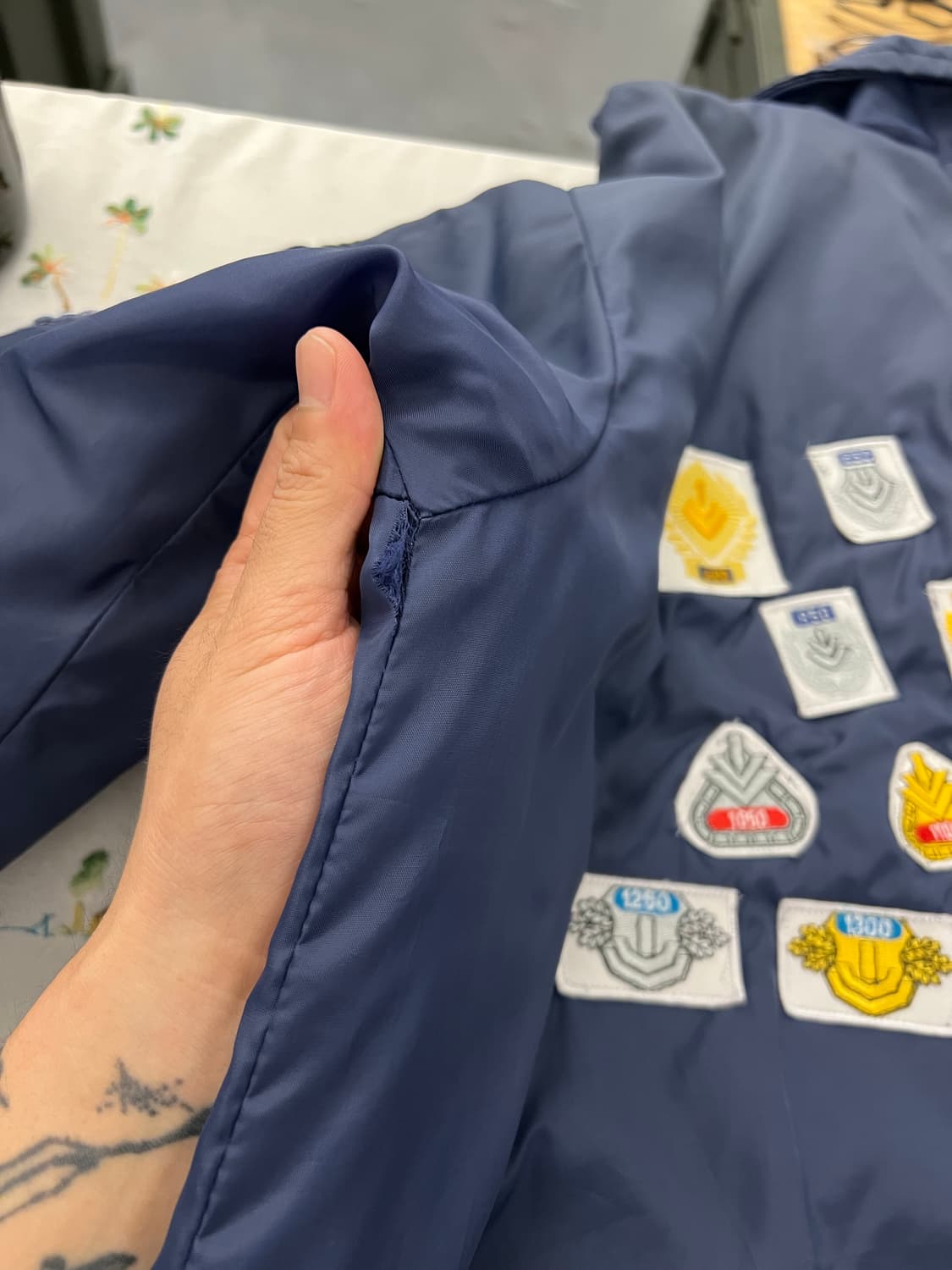 70s ORIGINAL CRAZY PATCH SATIN 70s나일론자켓 상품이미지10
