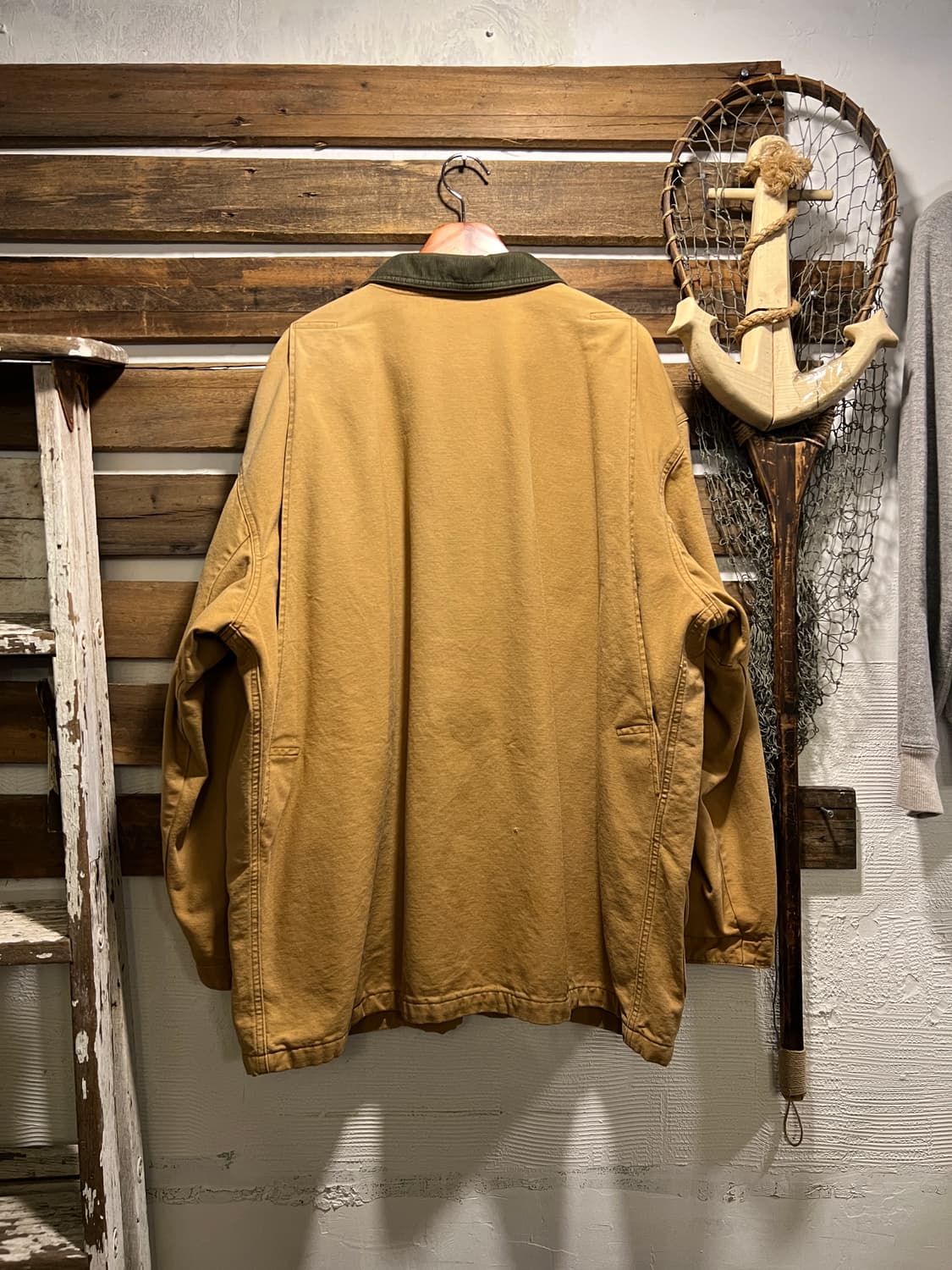 [2XL]90's 엘엘빈 USA 체크 라이닝 브라운 캔버스 헌팅 자켓 상품이미지8