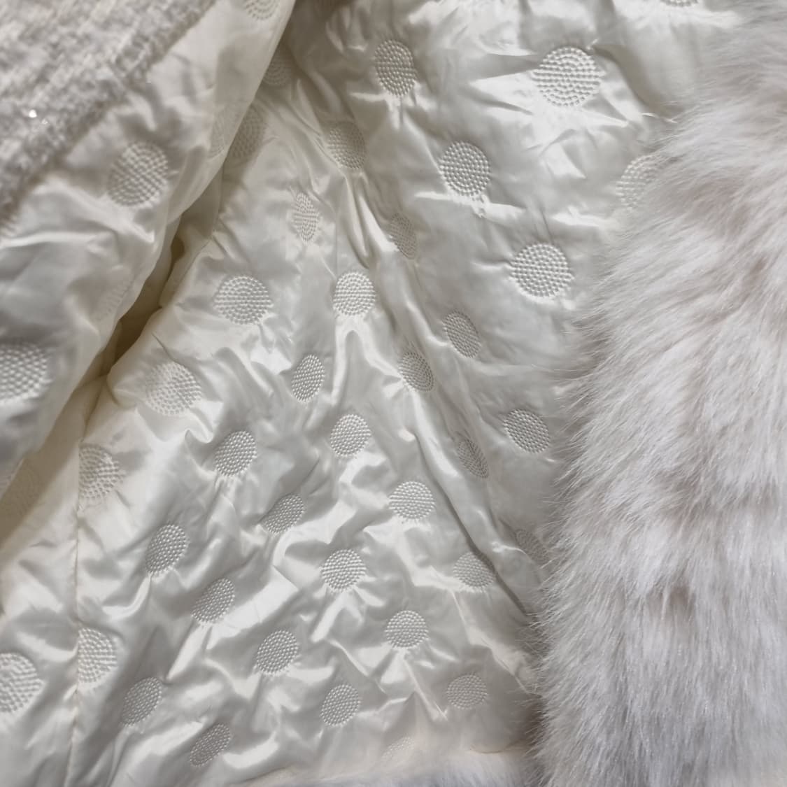 화이트 퍼 트리밍 트위드 자켓 상품이미지3