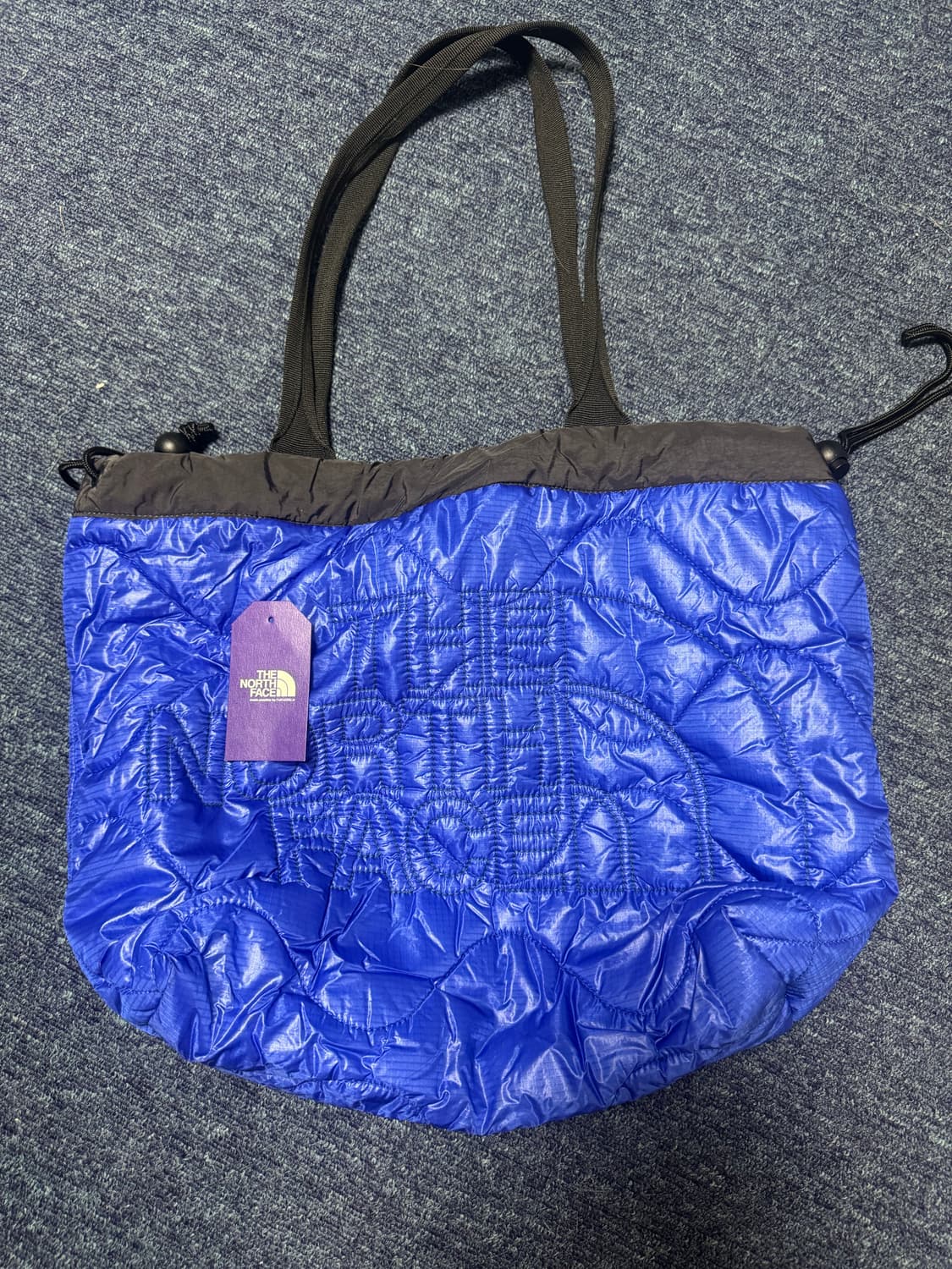 노스페이스 퍼플라벨 퀄팅 백 블루 상품이미지3