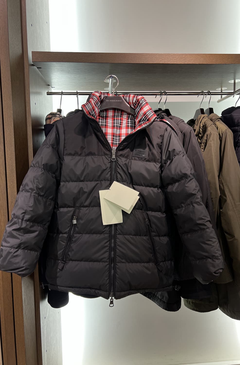 버버리 체크 리버서블 양면 여성 다운 패딩 상품이미지3