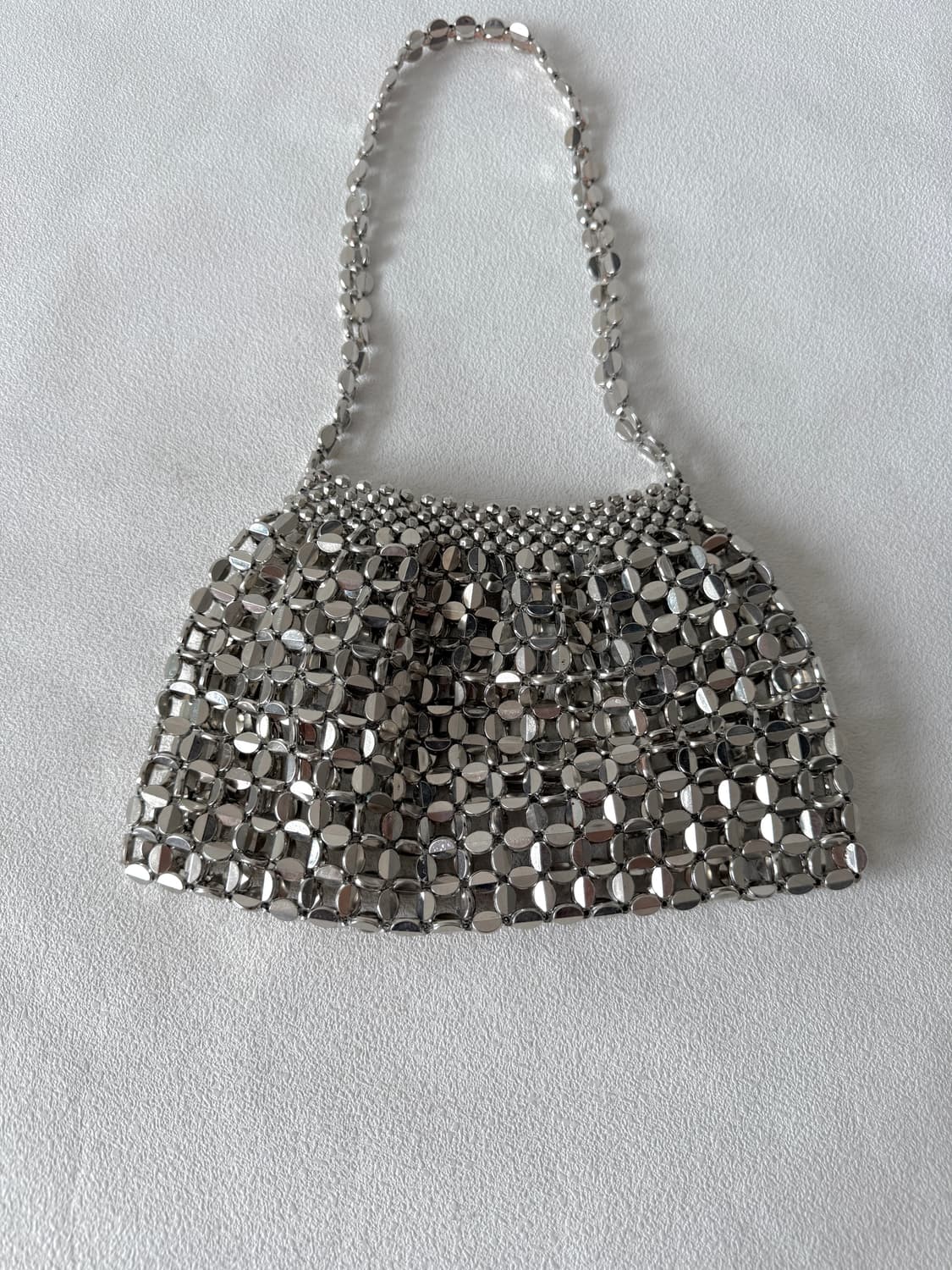 Pre owned 비즈 숄더백(메탈 도금) 상품이미지2