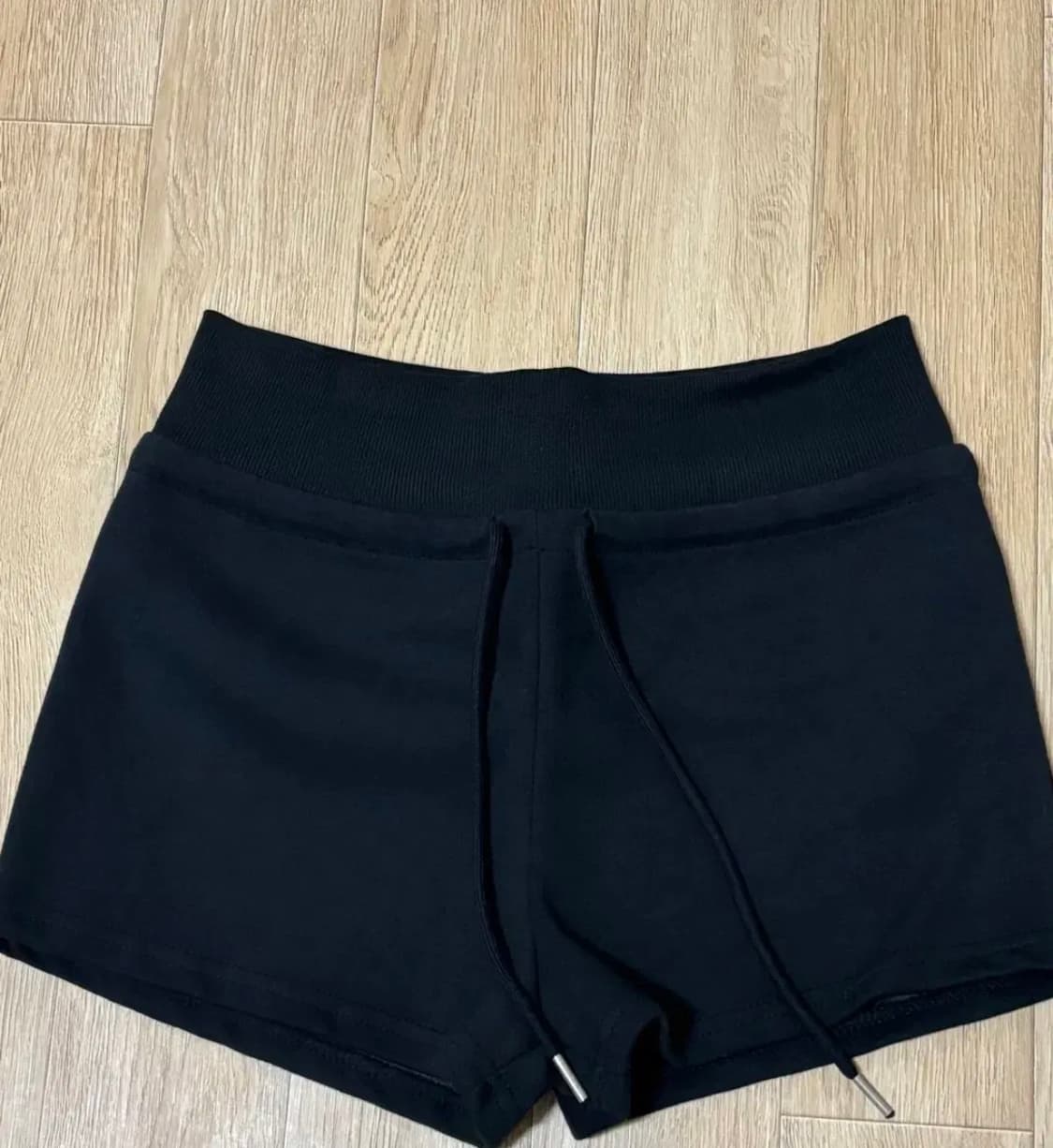 블랙업 체킹스 밴딩 숏팬츠 블랙 상품이미지2