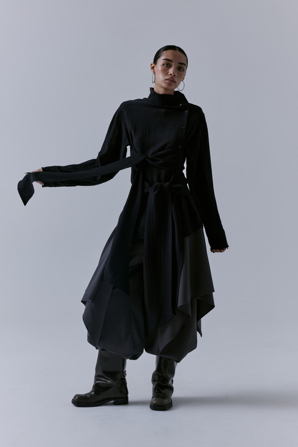 트리밍버드 3-way High-neck Wrap Blouse 블라우스 상품이미지2