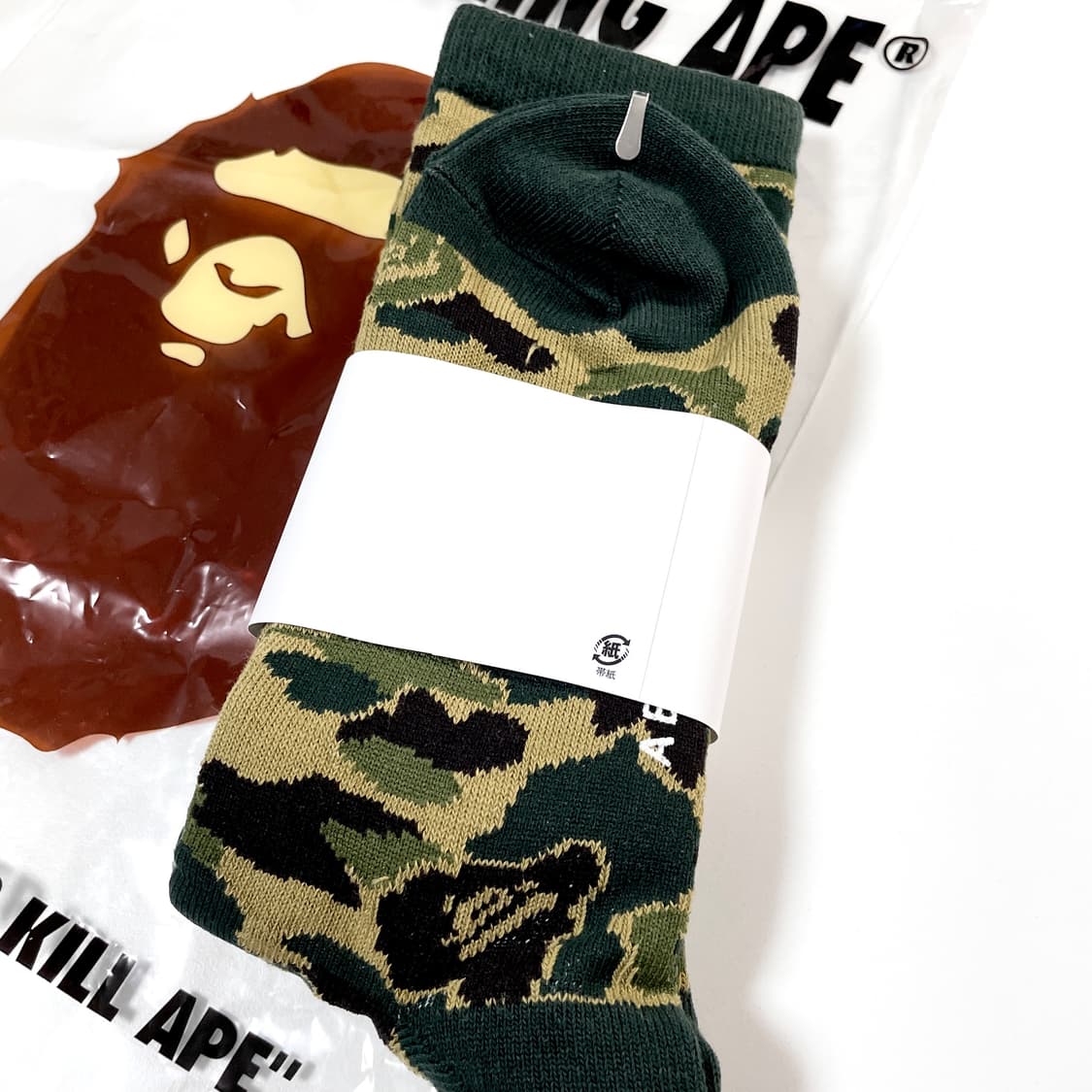 미사용 / 베이프 BAPE 카모 자카드 밀리터리 삭스 양말 상품이미지2