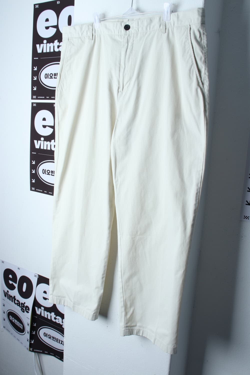 (4XL) 무신사 스탠다드 면바지 팬츠 빅사이즈 화이트 무지-P10203 상품이미지1