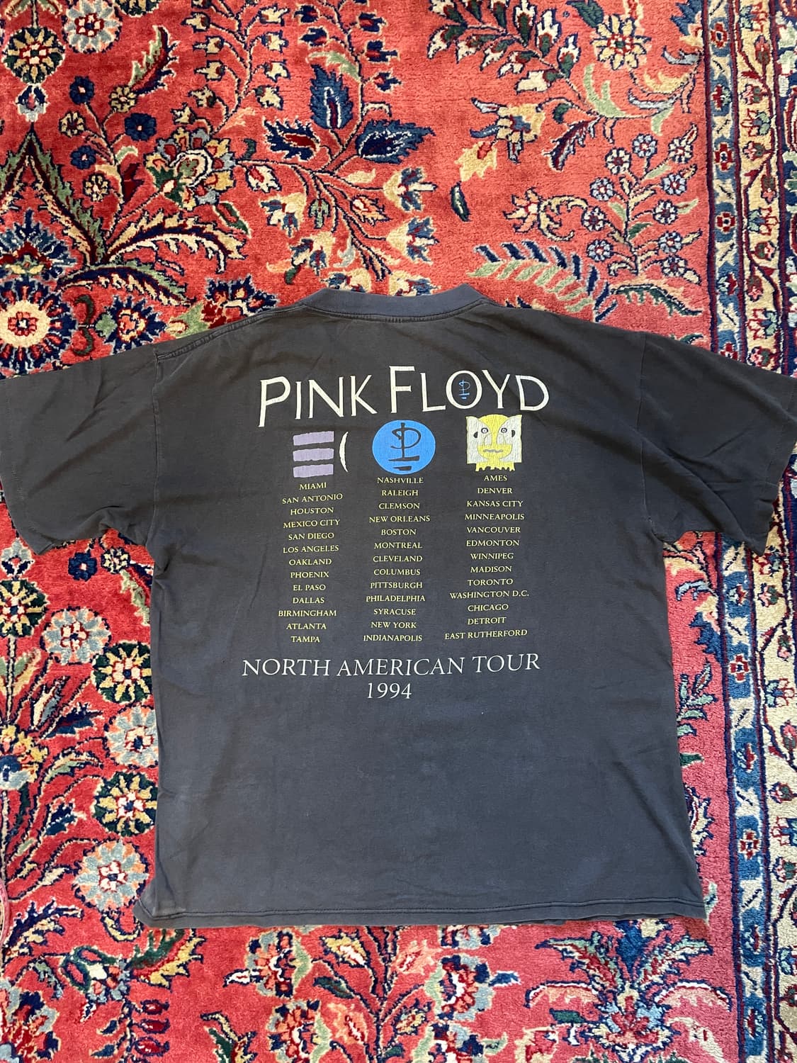 90s 1994 Pink Floyd 핑크 플로이드 북미 투어 셔츠 상품이미지2