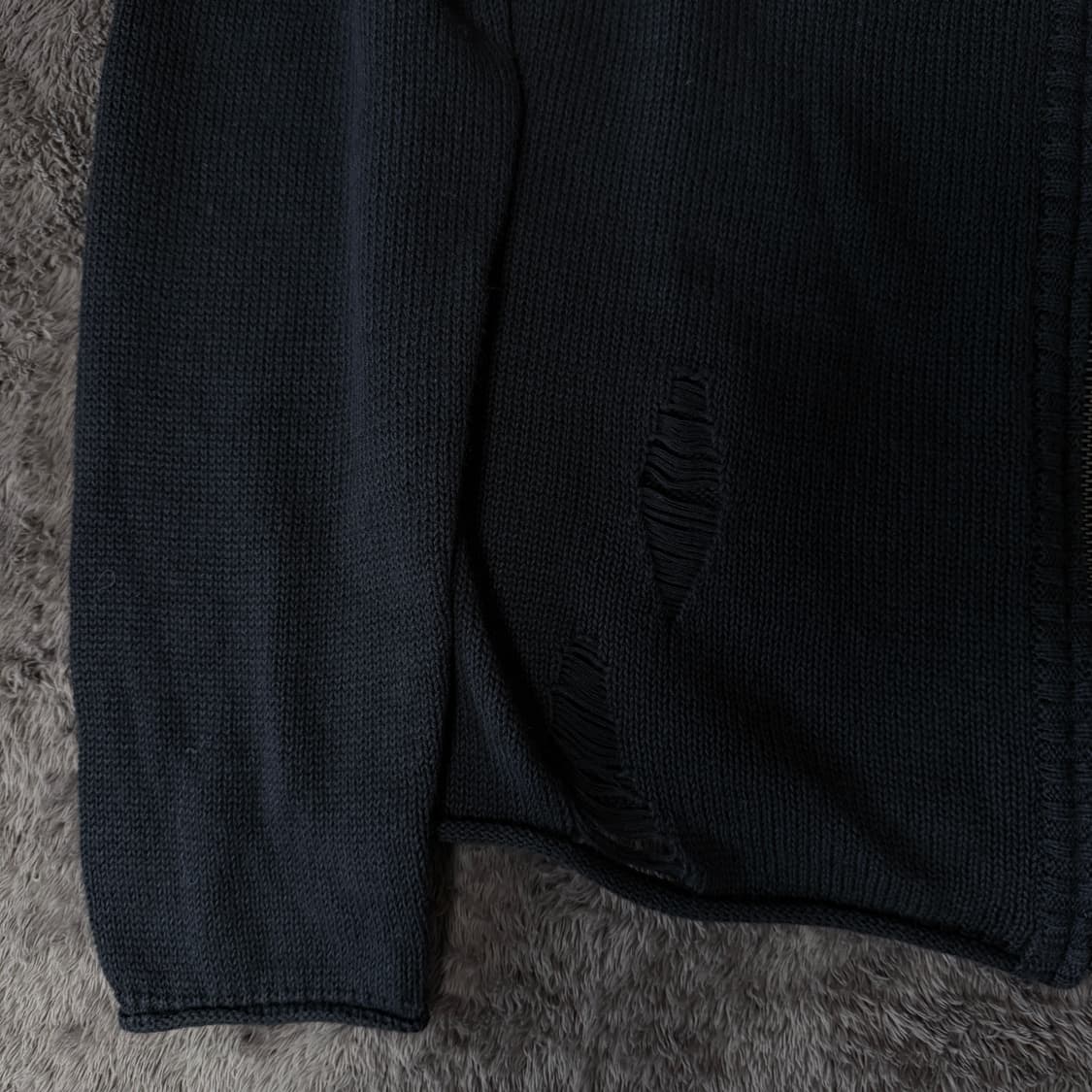 (새상품) Buona Giornata 데미지 니트 투웨이 집업 상품이미지5