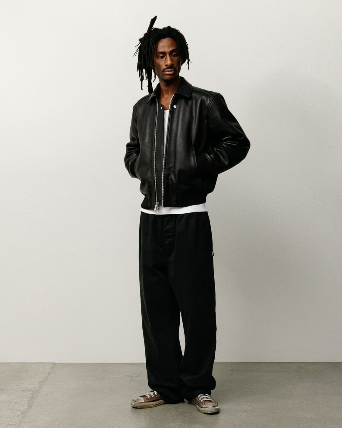 Fw24 스투시 레더 플라이트 자켓 상품이미지10