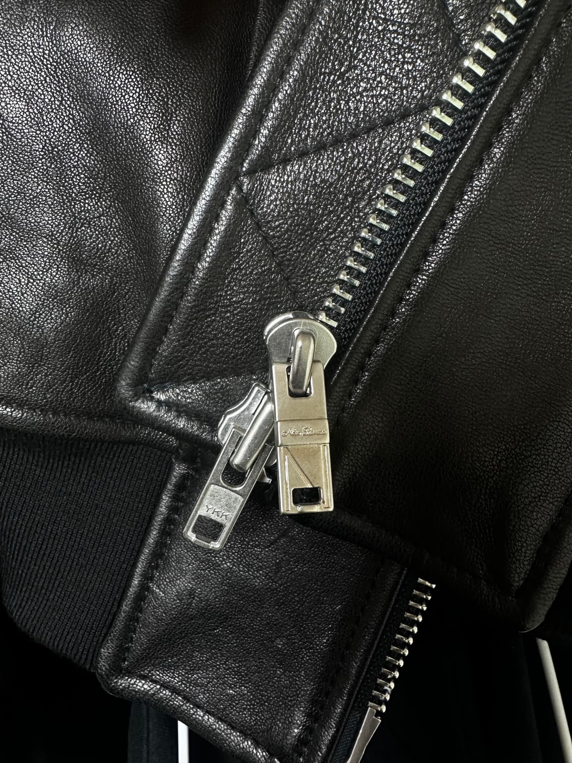 느와르라르메스 스탠다드 MA-1 가죽자켓 블랙 상품이미지3