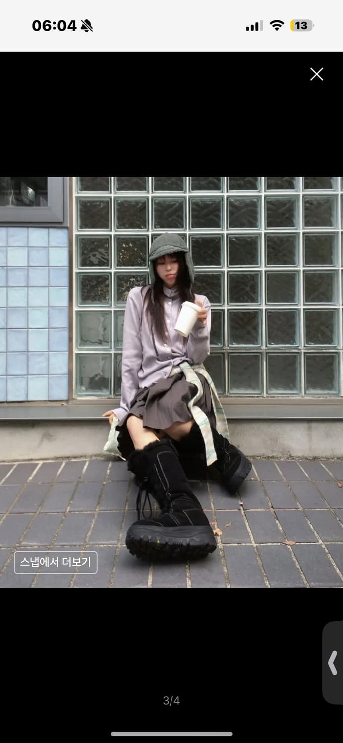 아뜰리에 하이넥 버튼 가디건 [purple gray] 상품이미지4