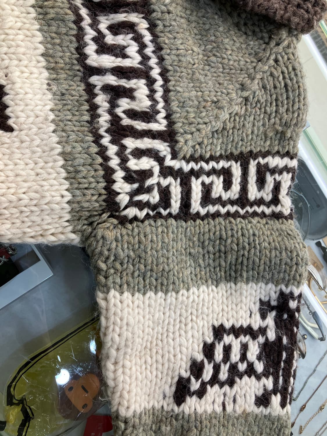 캐나다 빈티지 그린 코위찬 가디건 상품이미지4