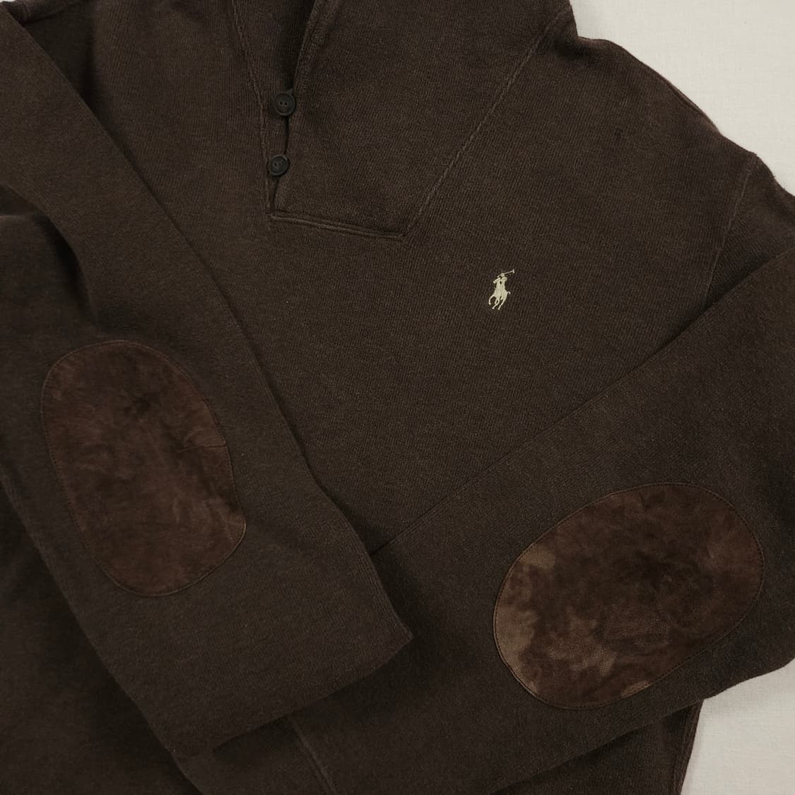 XL(105) 폴로 랄프로렌 숄카라 니트 우드브라운 상품이미지7