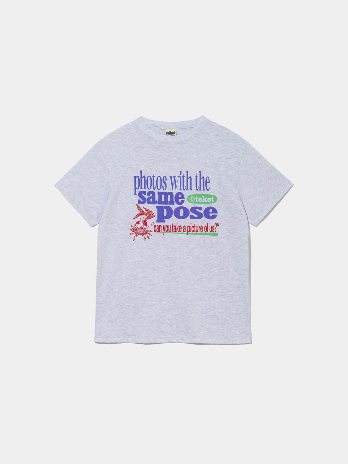 [M] 테켓 SAME POSE TEE MELANGE GRAY 상품이미지1