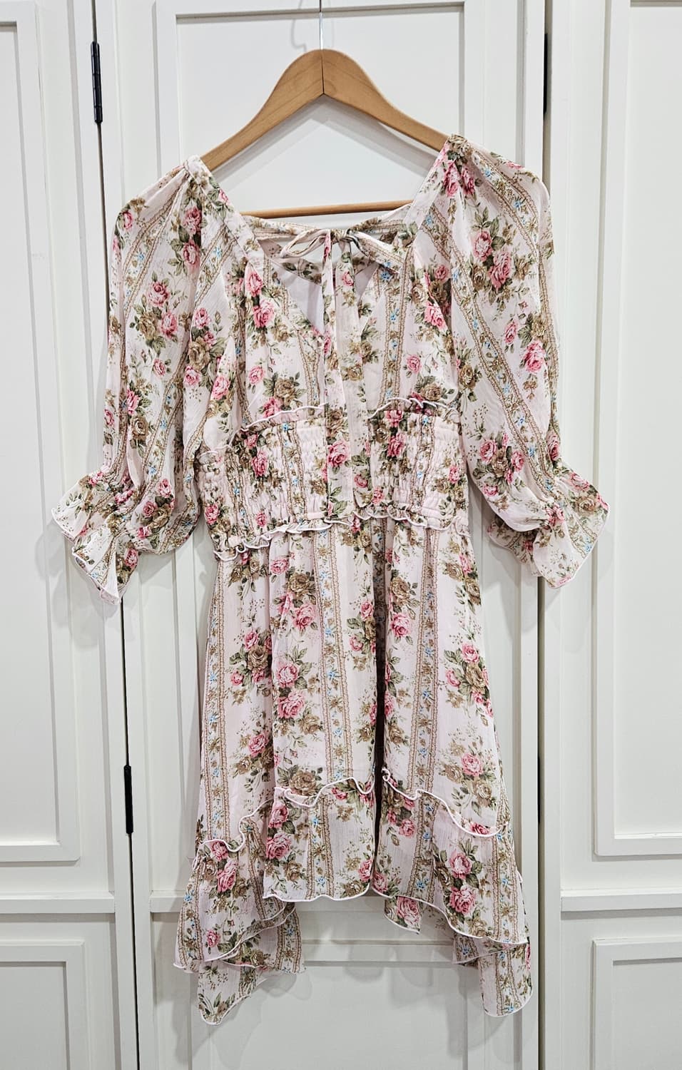 빈티지 플라워 핑크 원피스 상품이미지6