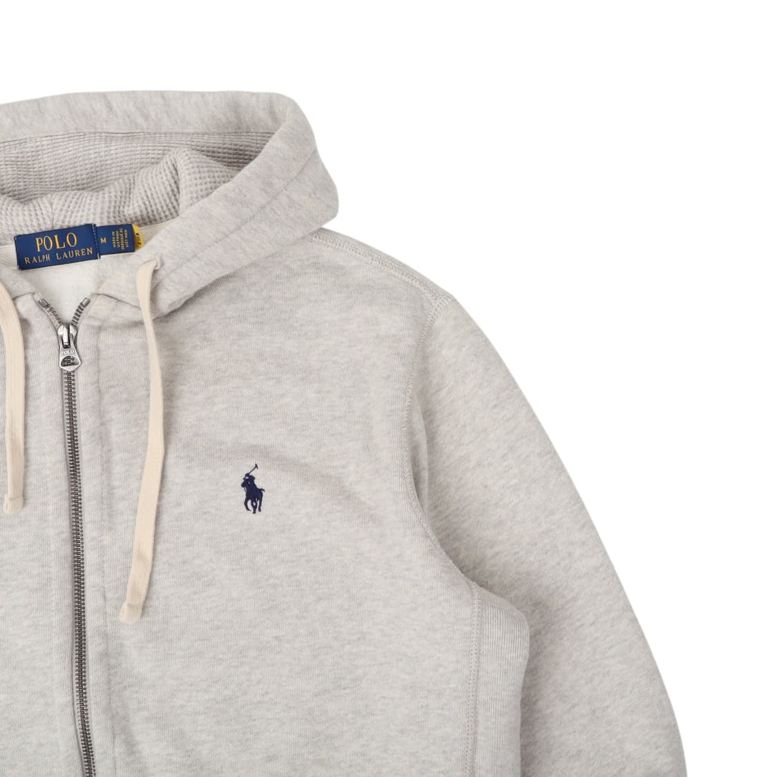 폴로 랄프로렌 QR 라이트 그레이 써멀 후드집업 상품이미지3