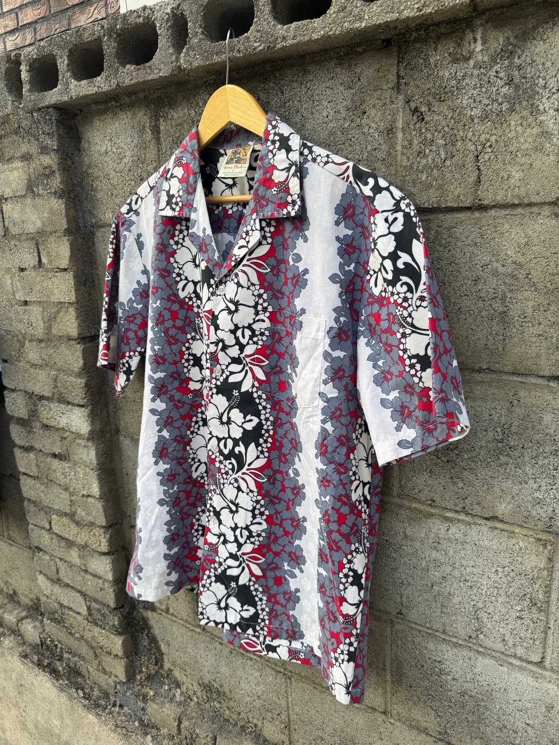 90s winnie fashion 빈티지 플라워 프린팅 하와이안 셔츠 L 상품이미지3