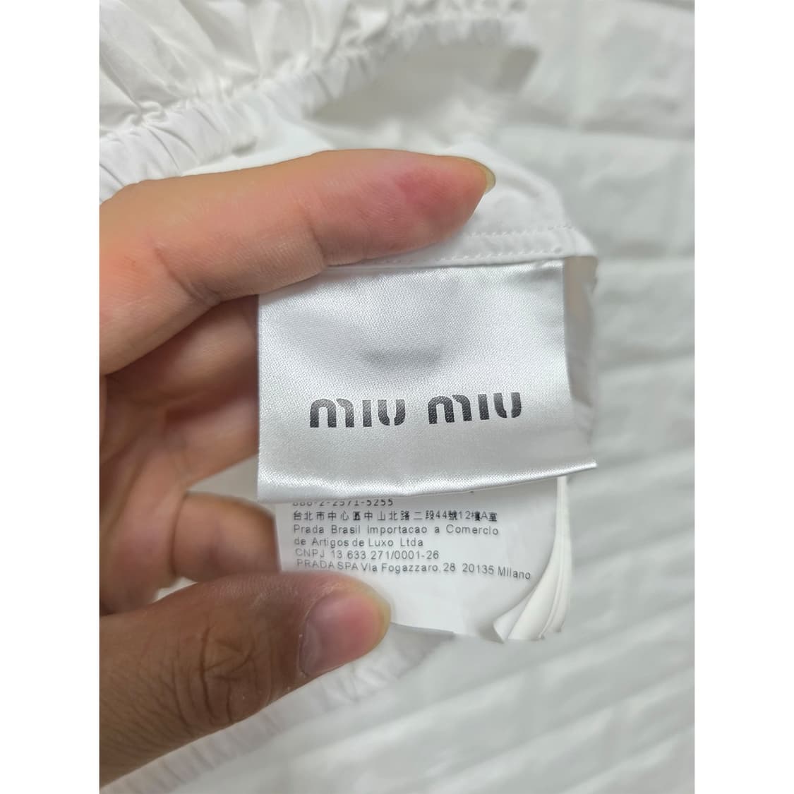 미우미우 화이트 레이스크롭  블라우스 M 상품이미지2