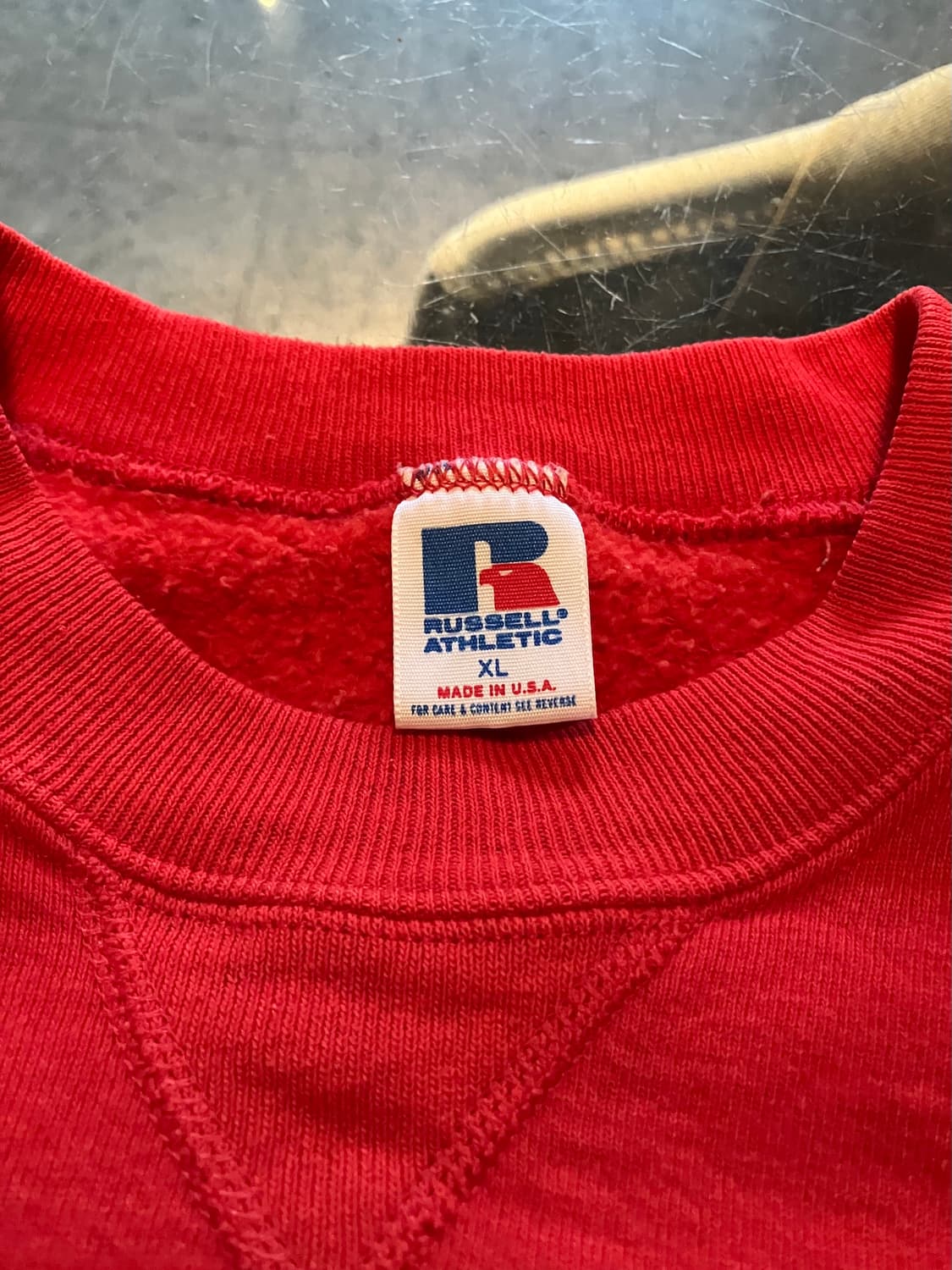 80s USA 빈티지 러셀 플레인 스웻 셔츠 맨투 상품이미지6