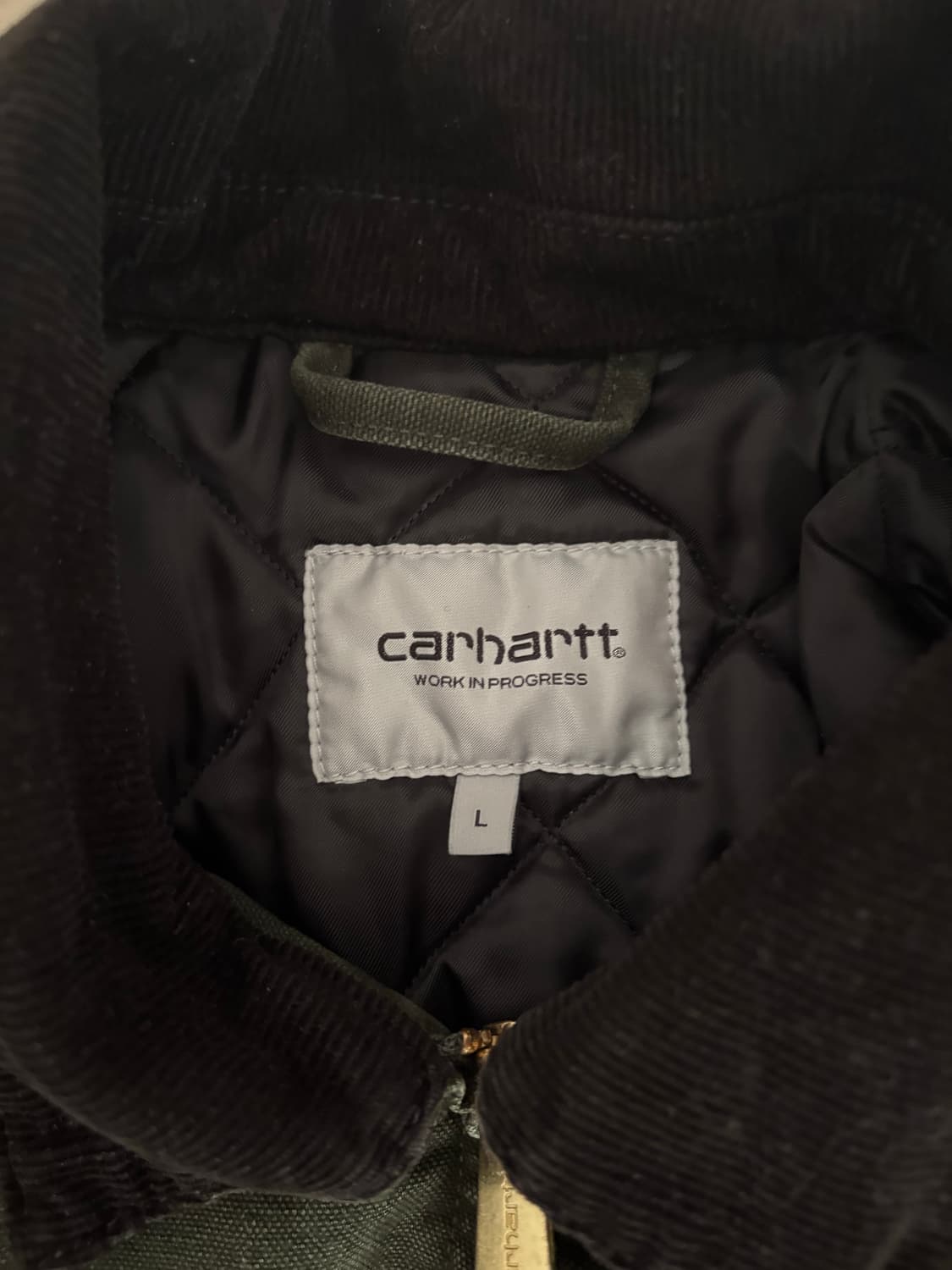 [L] 칼하트 WIP OG 디트로이트 자켓 올리브 블랙 스톤 캔버스 - 상품이미지2