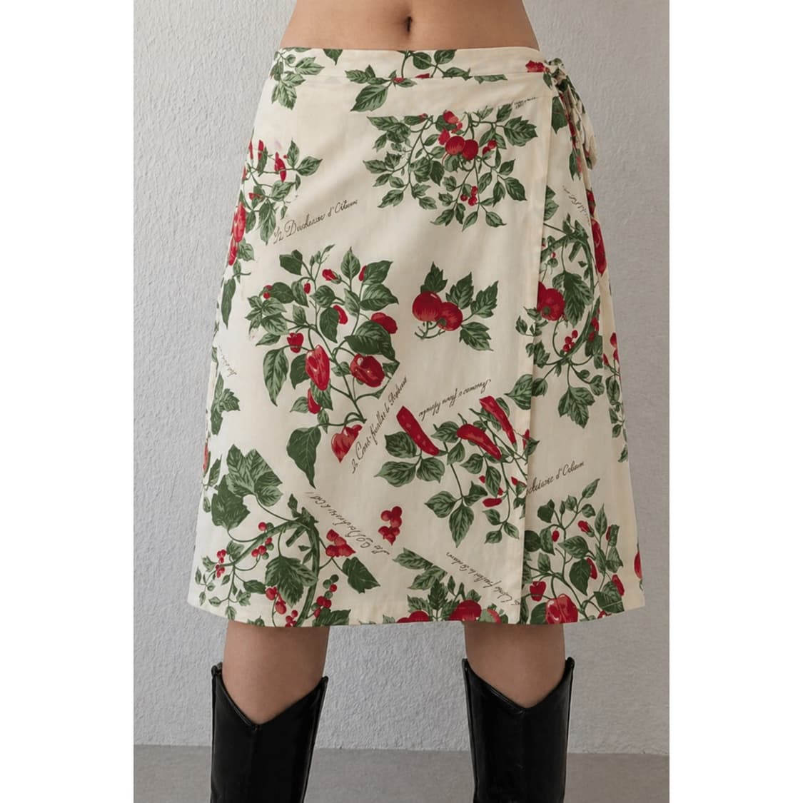 플라워 미디 스커트 상품이미지1