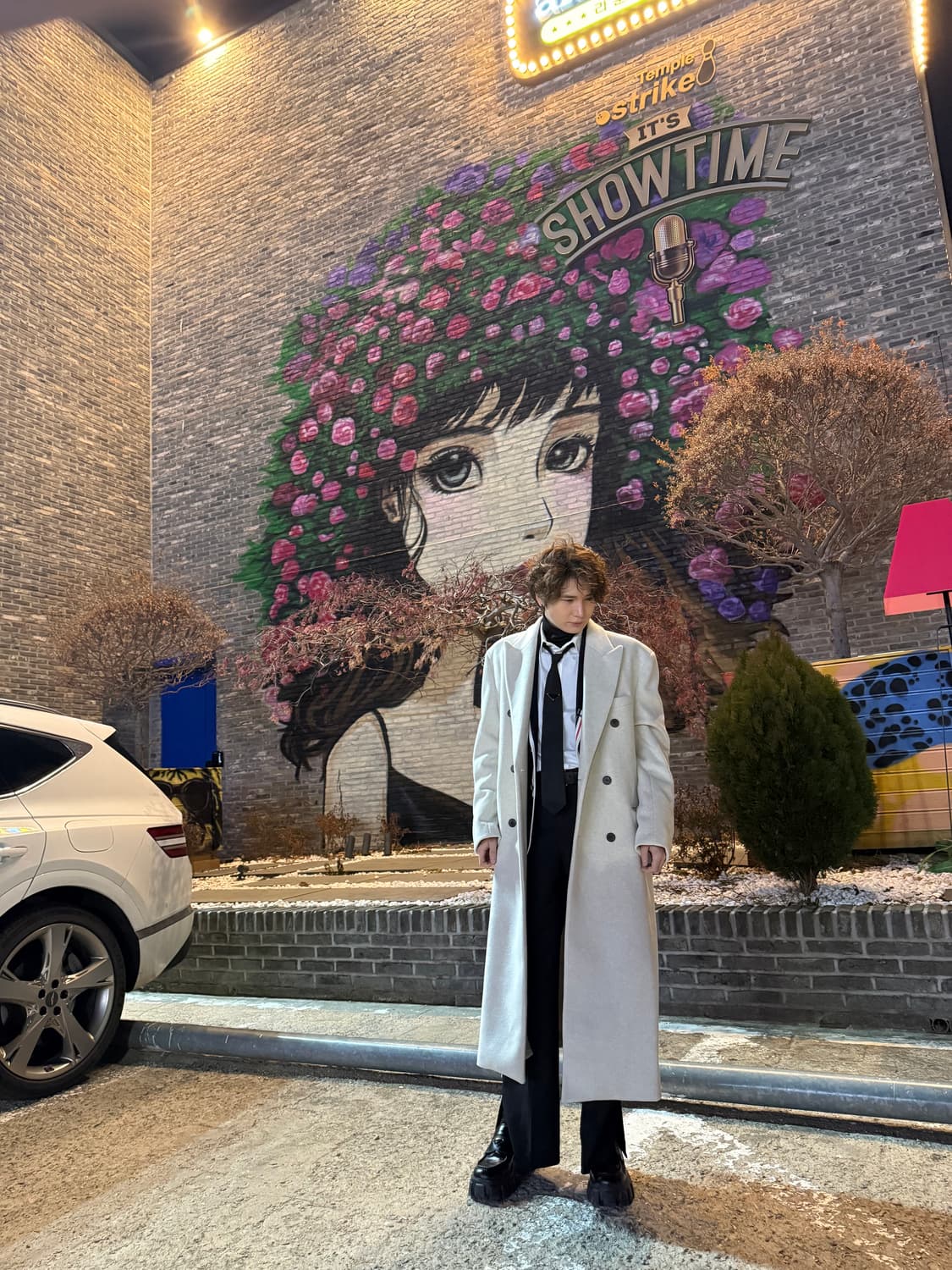 데꼬로소 롱코트 오트밀 화이트 아이보리 XL 상품이미지2