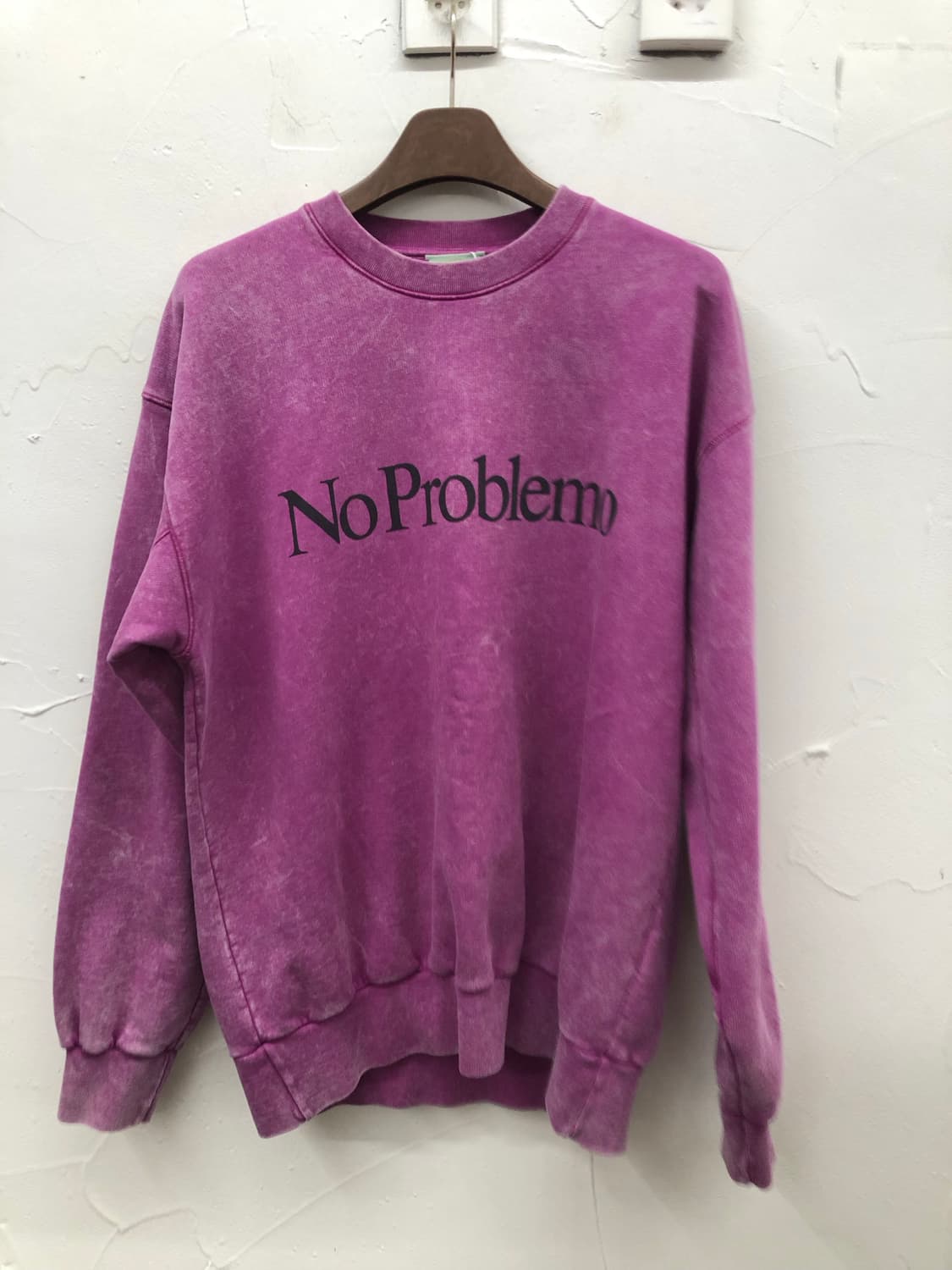  no problemo 피그먼트 맨투맨 상품이미지1