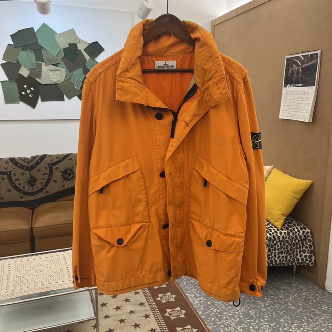 스톤 아일랜드 올드스쿨 레트로 트러커 바람막이 자켓 100 C10093 상품이미지3