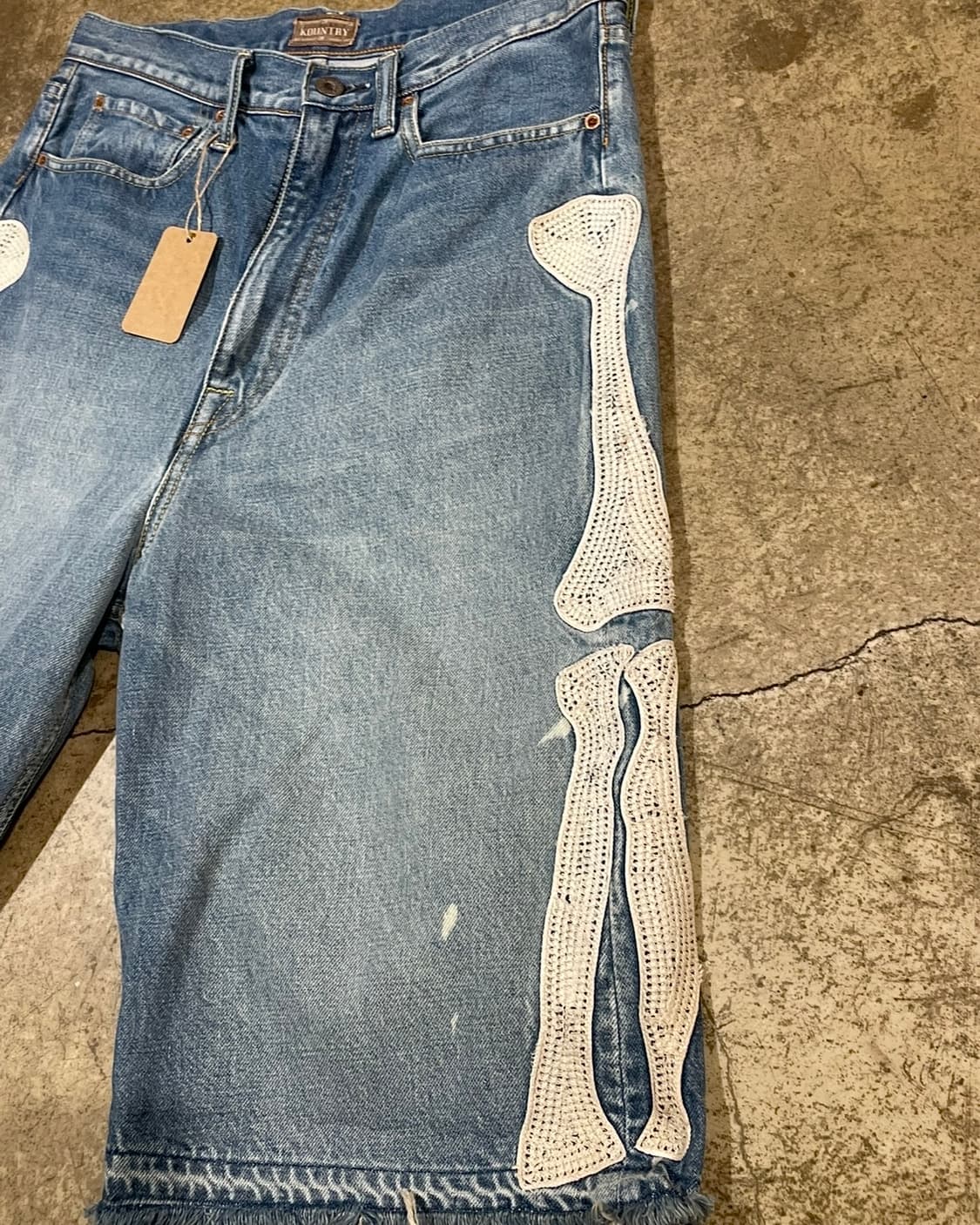 Kapital 14 oz. 5P Bone 데님 숏 팬츠 (B5182) 상품이미지3