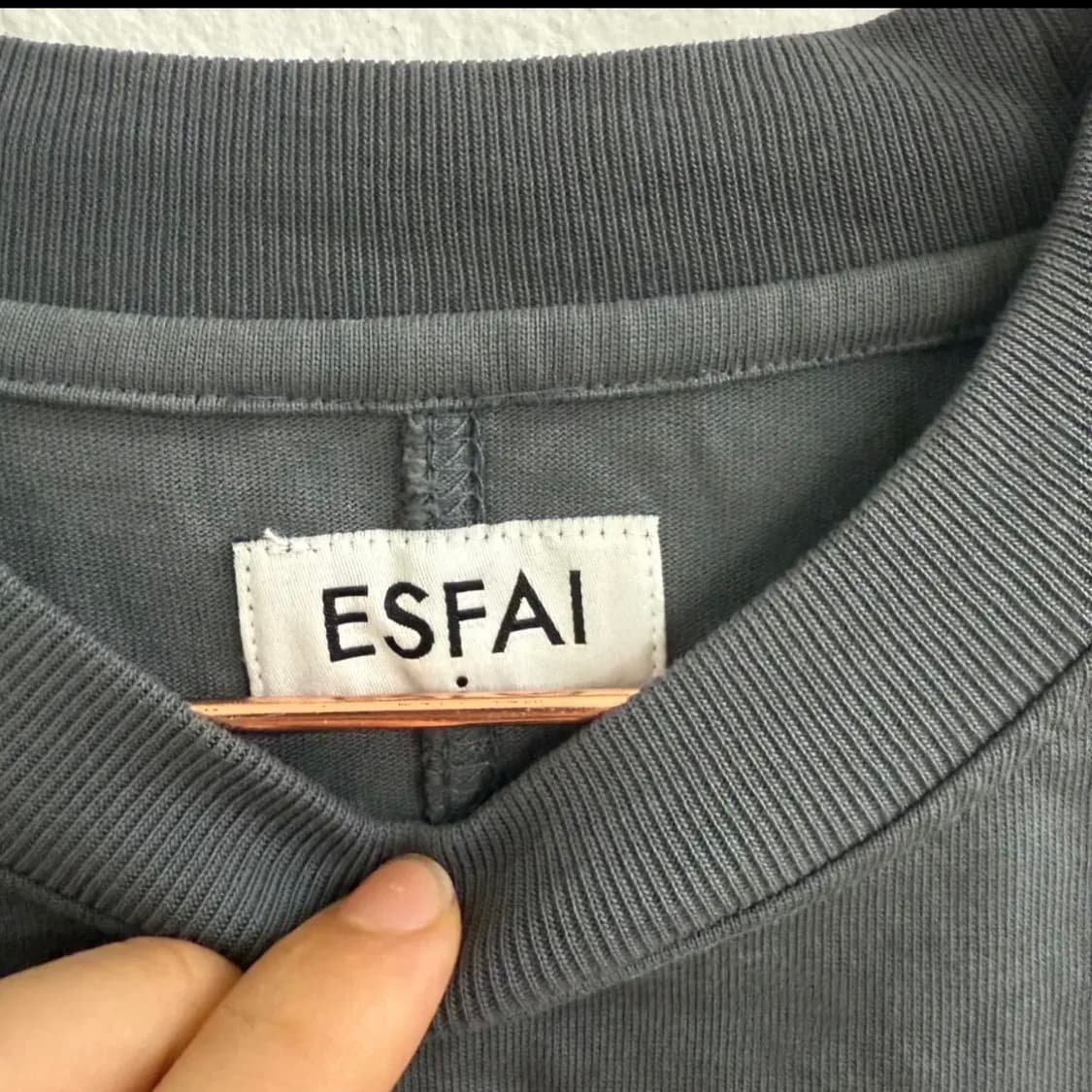 에스파이 챠콜 그레이 오버핏 반팔티 S 상품이미지2