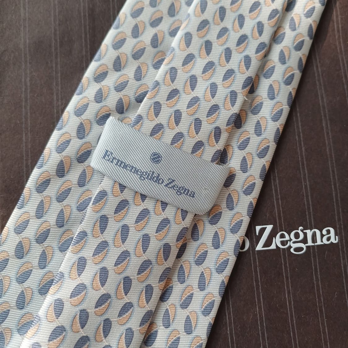 제냐 실크 민트 패턴 넥타이 9.7cm A+등급 A19549 상품이미지5