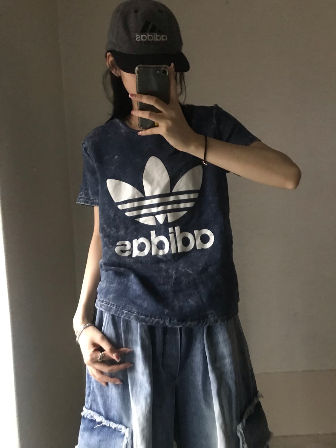 아디다스 워시드 데님 반팔티셔츠 상품이미지4