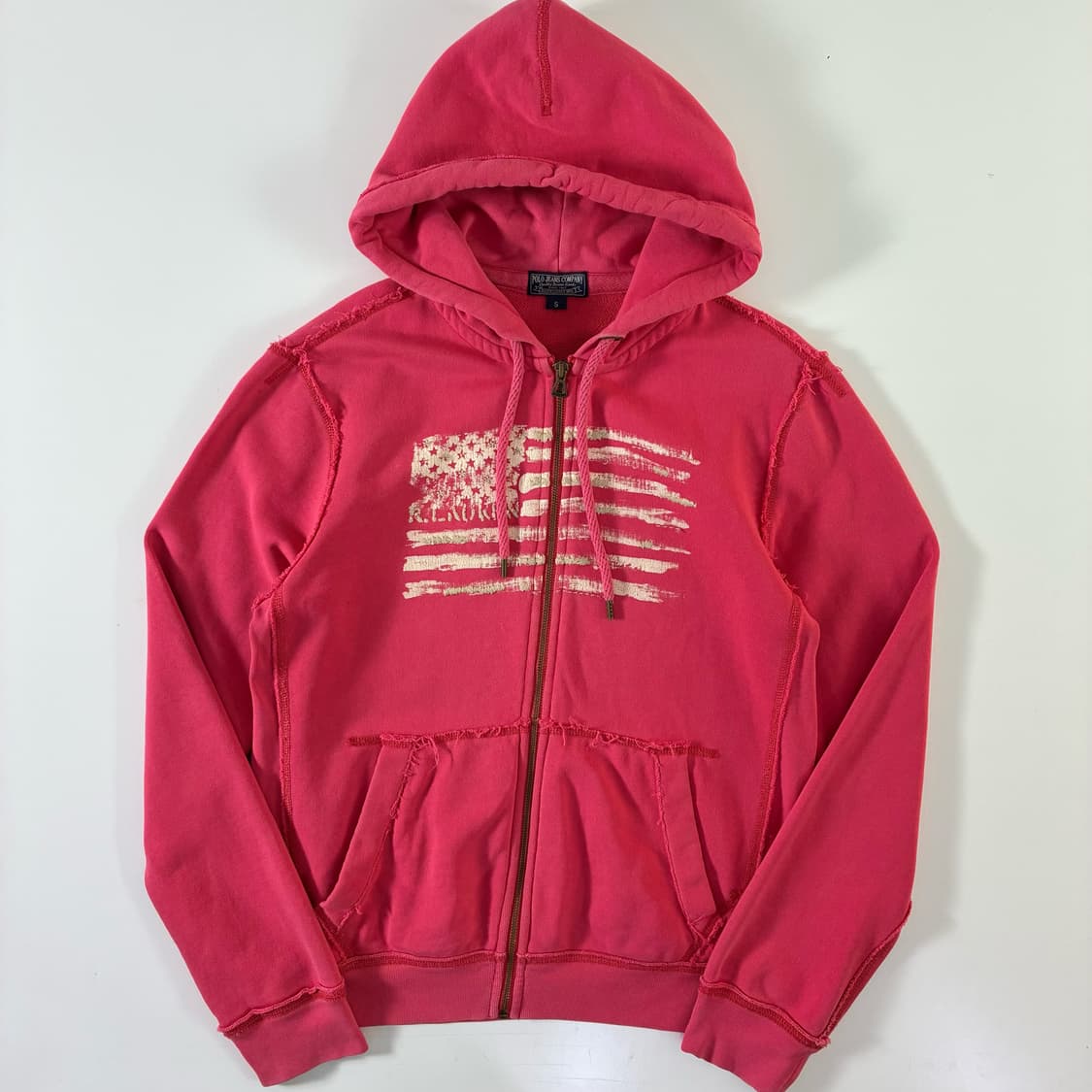 Polo  폴로 진스 컴퍼니 성조기 핑크 후드집업  상품이미지1