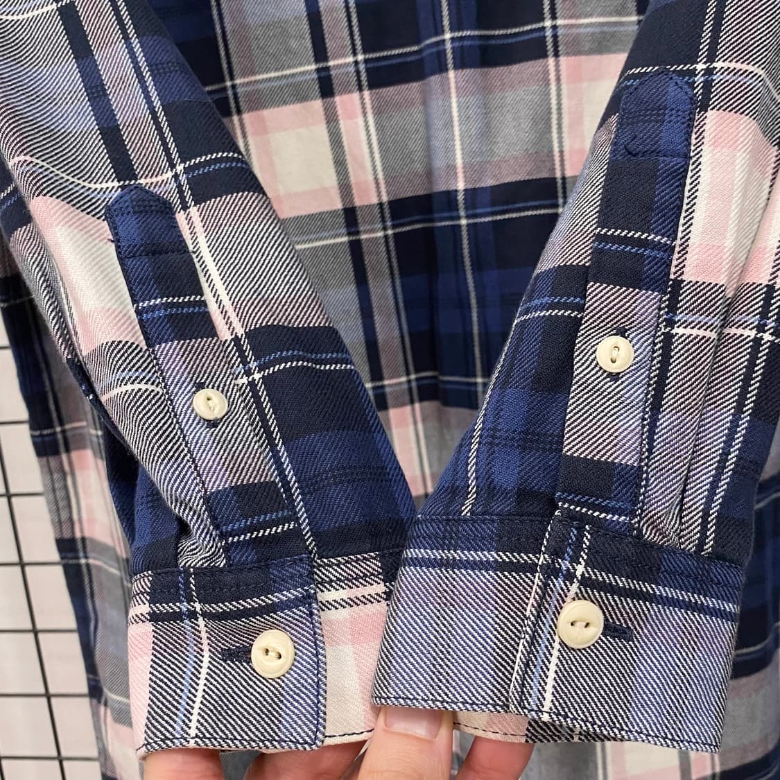 라코스테 라이브 체크 아노락 셔츠 원피스 상품이미지5