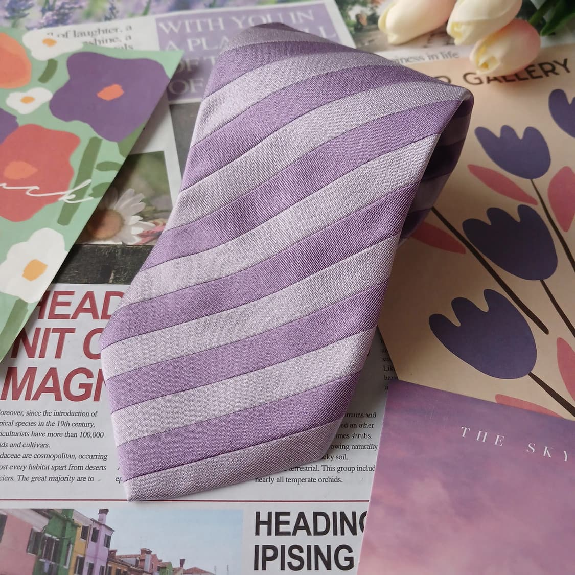 앤드류스타이 실크 스트라이프 넥타이 9.7cm A+등급 A19510
 상품이미지4