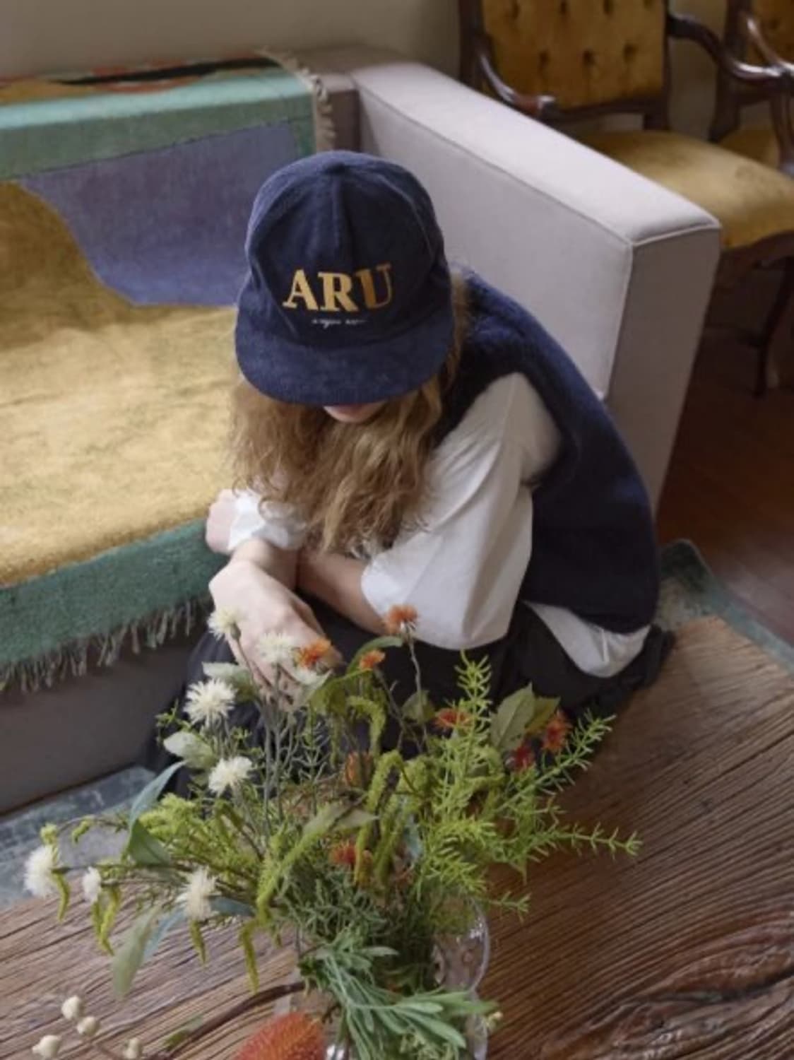 아유서울 코듀로이 캡 ARU LOGO CORDUROY CAP  상품이미지1