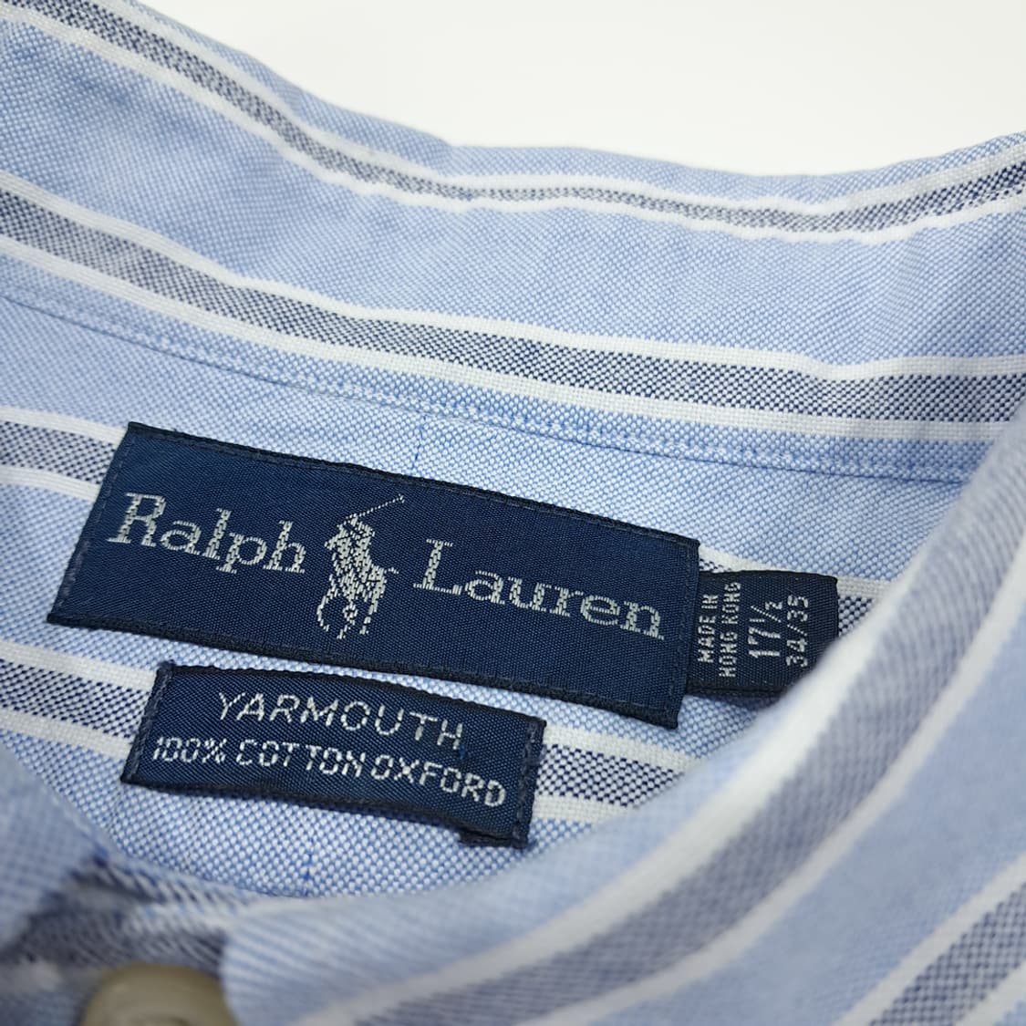 CL520 2XL 폴로 90s 홍콩판 올드스쿨 스트라이프 블루 셔츠 남 상품이미지3