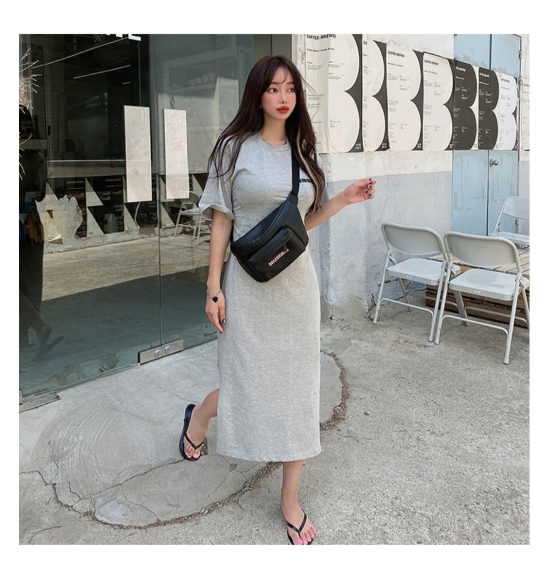 쵸퍼 뒤트임 롱원피스 상품이미지3