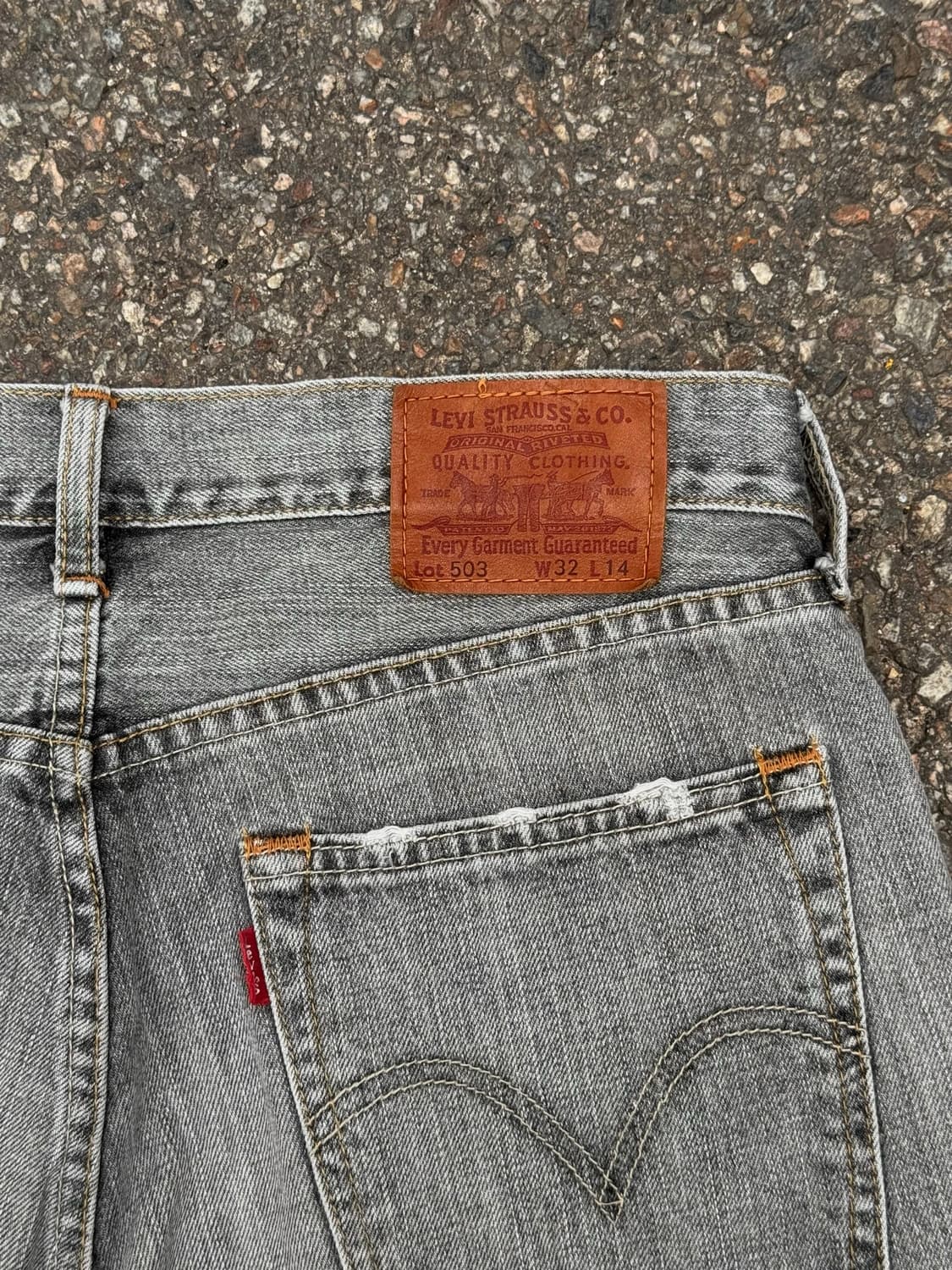 Levi’s 503 Grey Wash Denim Shorts 상품이미지6