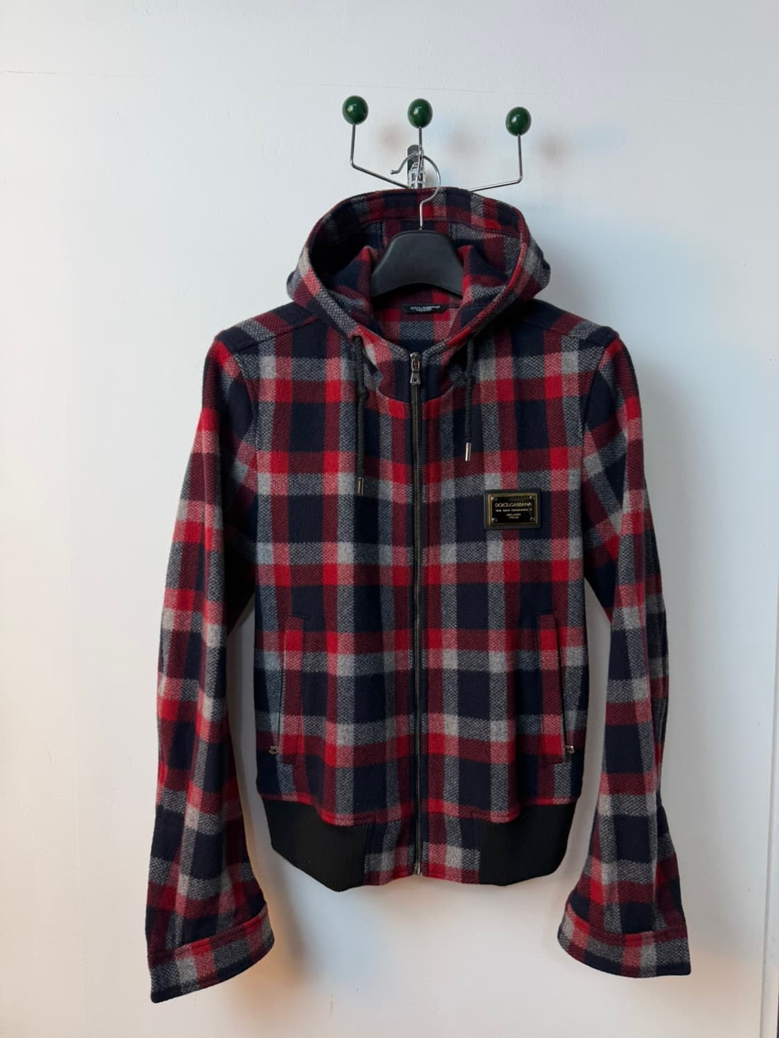 돌체앤가바나 로고 패치 울 후드 자켓 상품이미지2